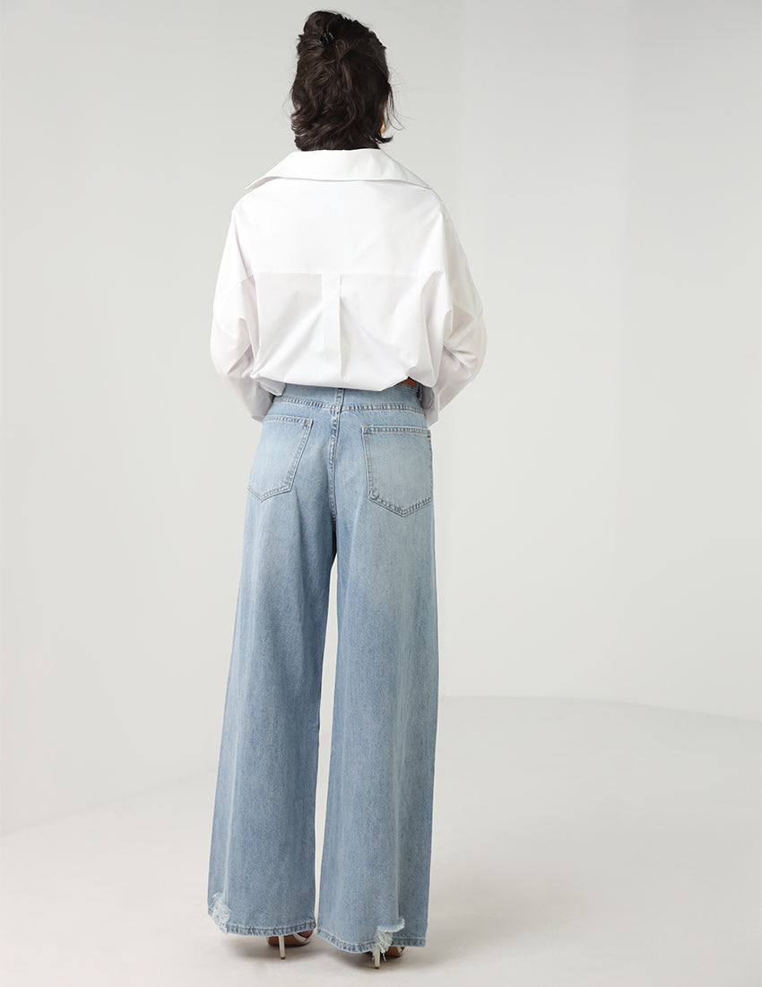 Blue Wide Legged Jeans