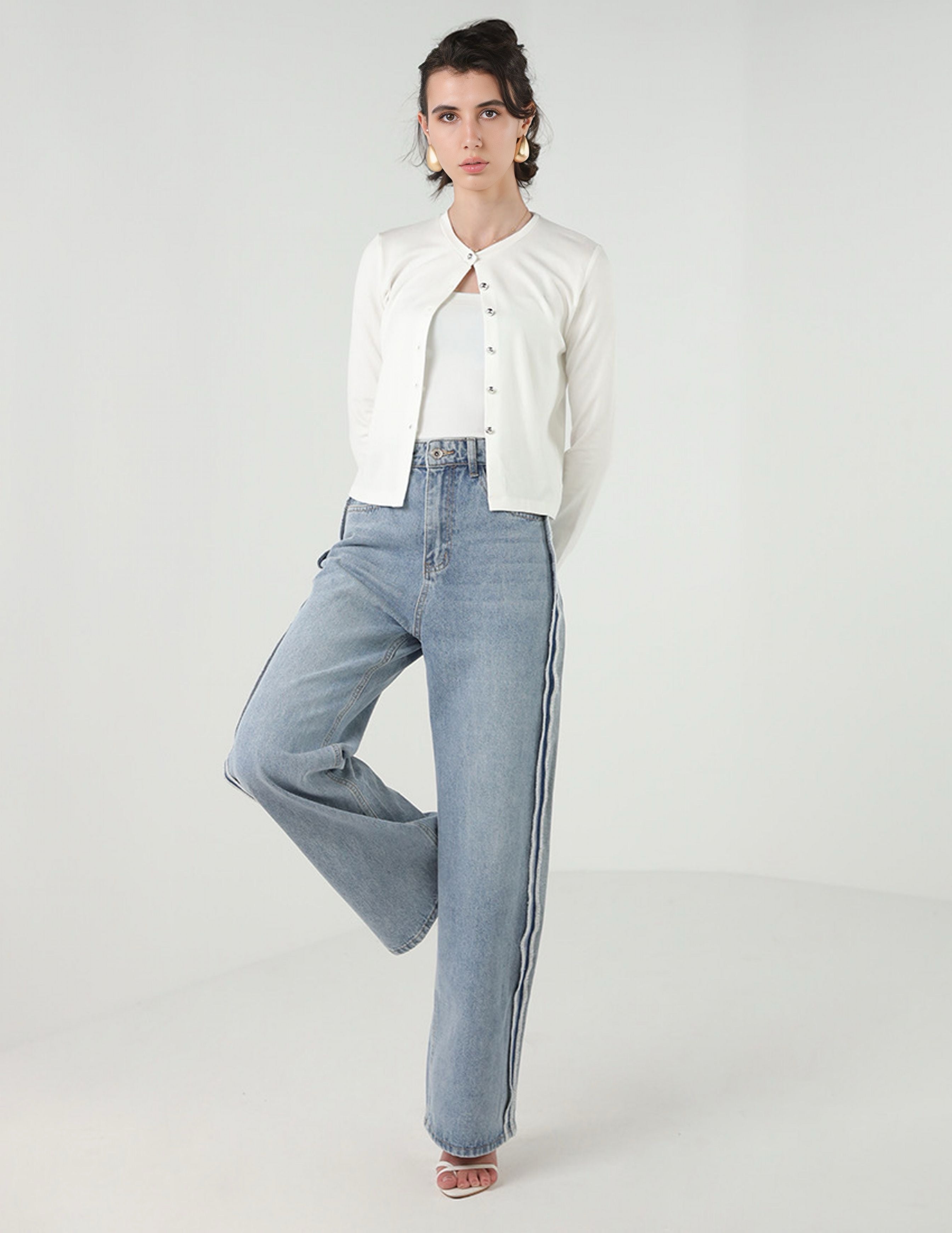 Blue Wide Legged Jeans