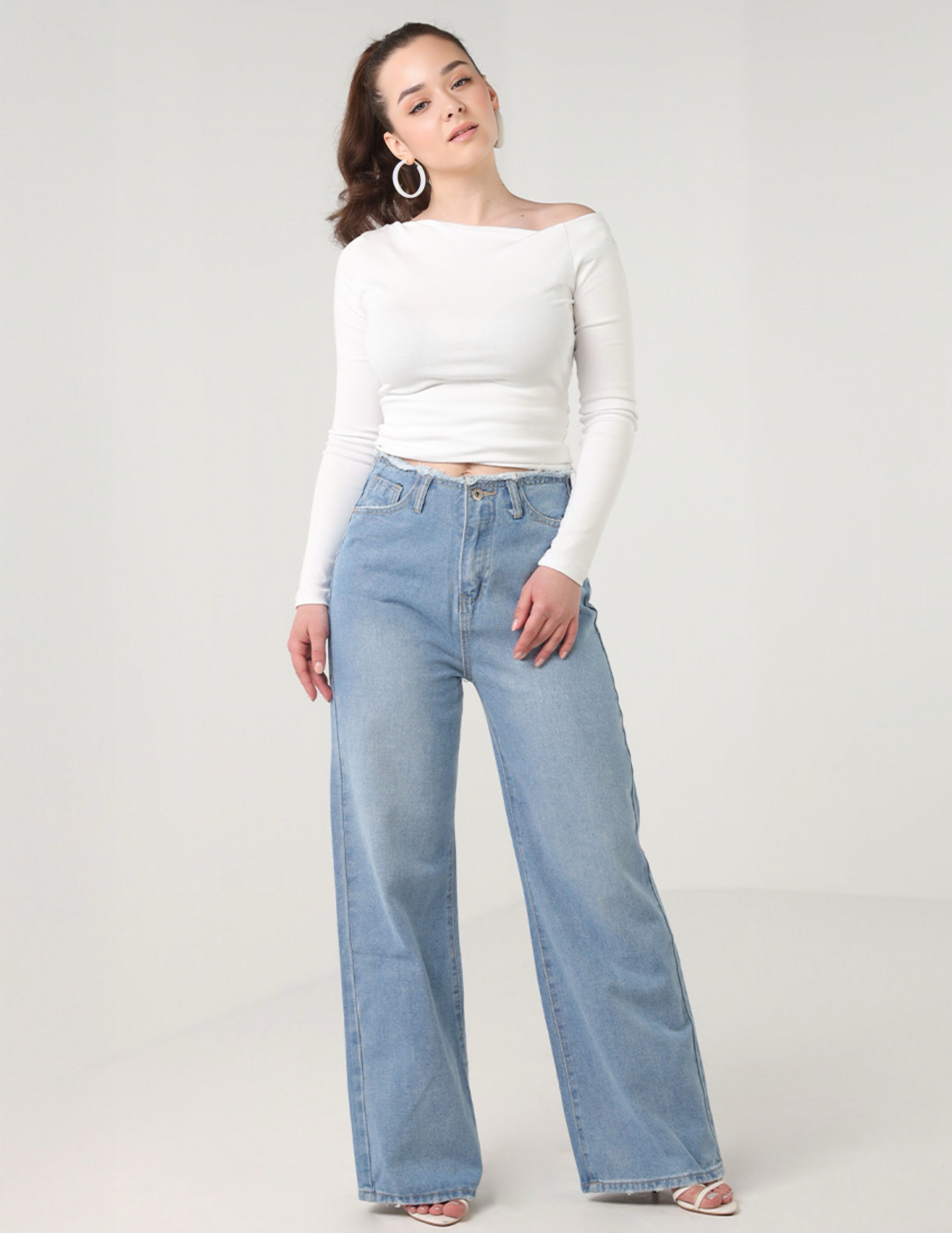 Blue Wide Legged Jeans