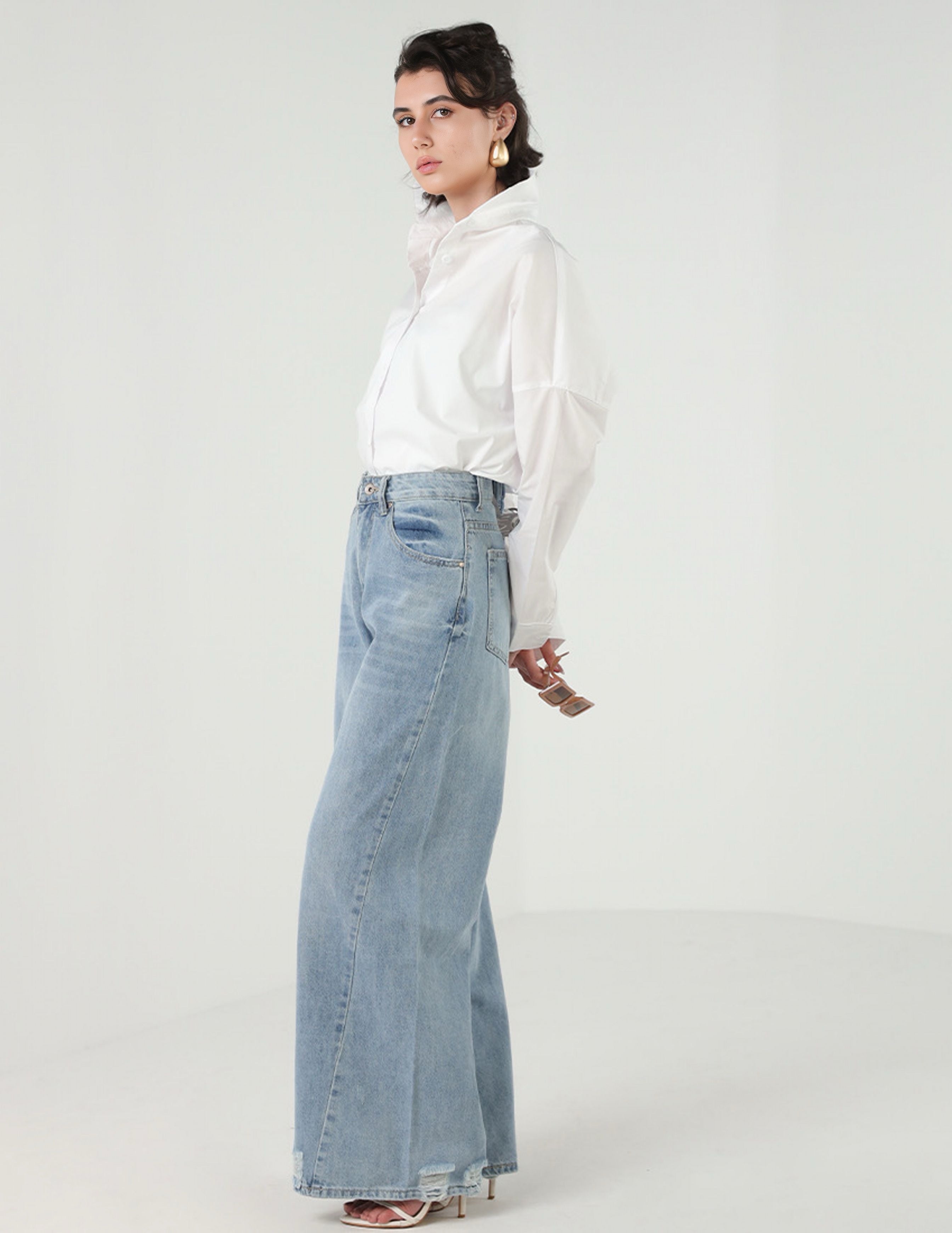 Blue Wide Legged Jeans