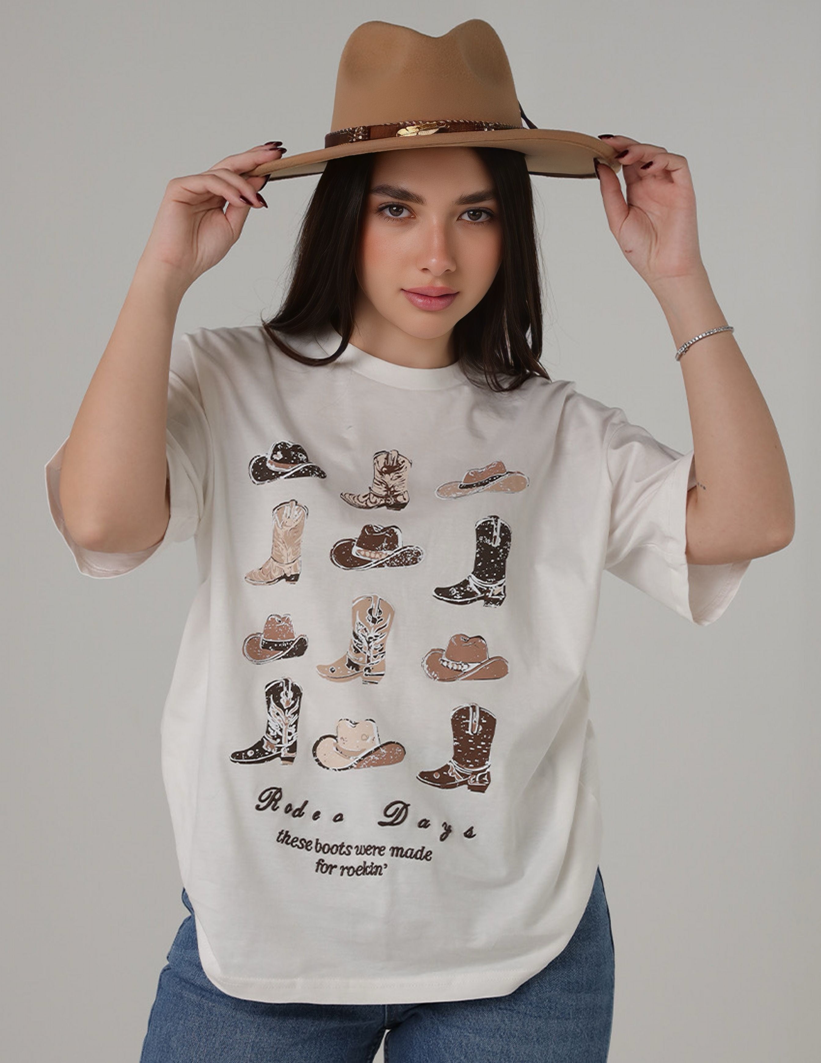 Oversized Graphic " COW-BOY" T-Shirt