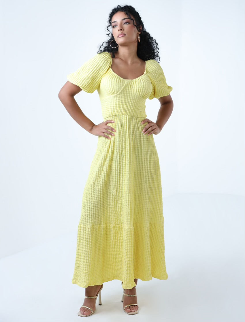 Maxi Summer Dress With Laced Back