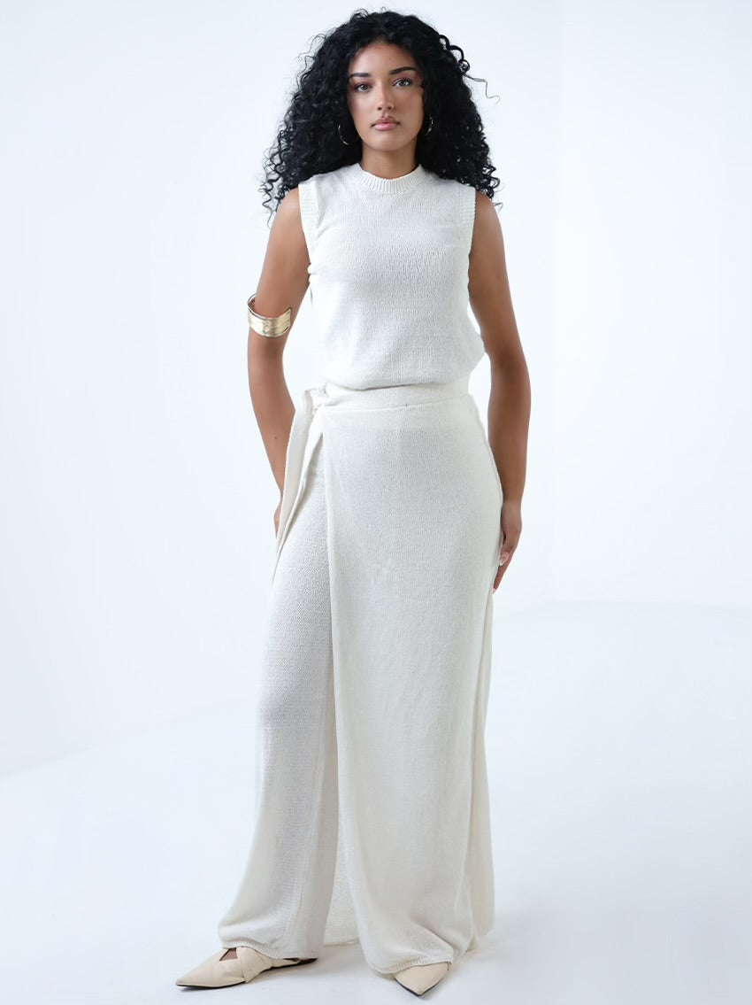 Two Piece Tricot Set Skirt and shirt