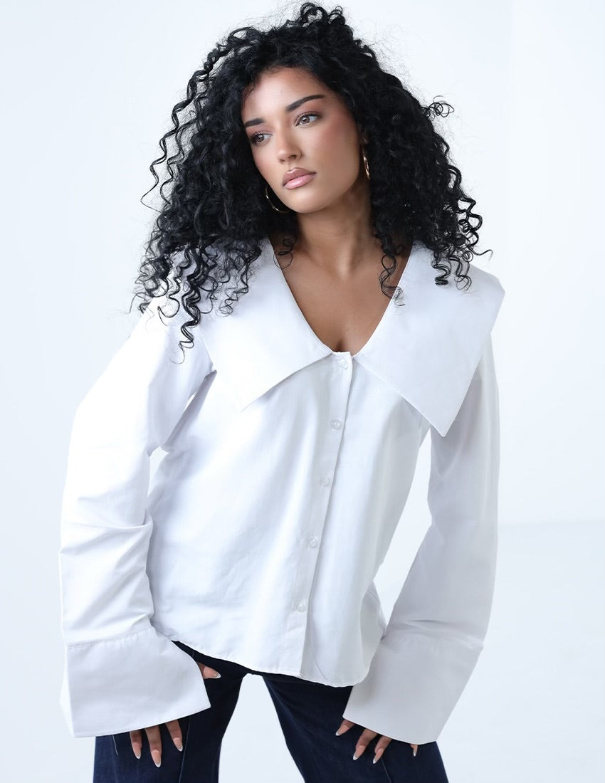 Wide Collar Shirt