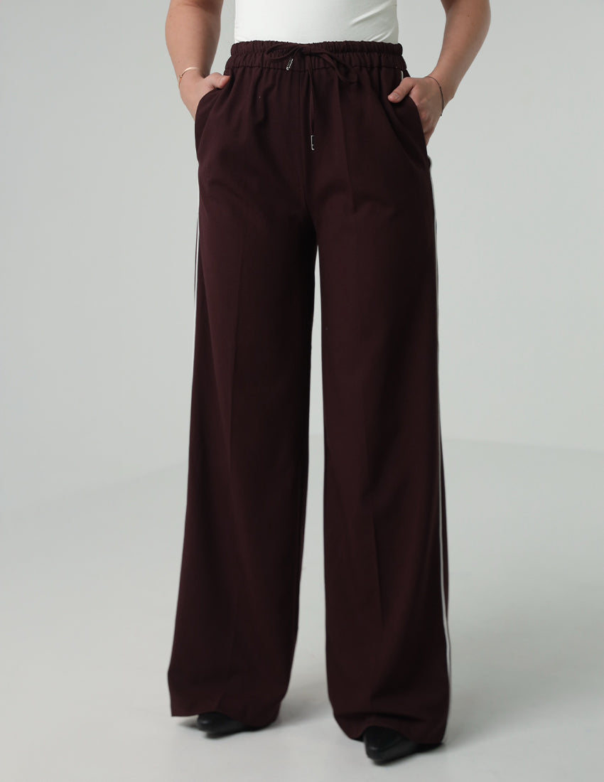 Wide Leg SweatPants With Side Line