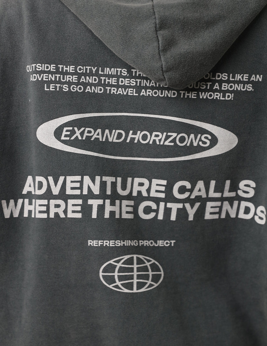 هودي رمادي بسحاب