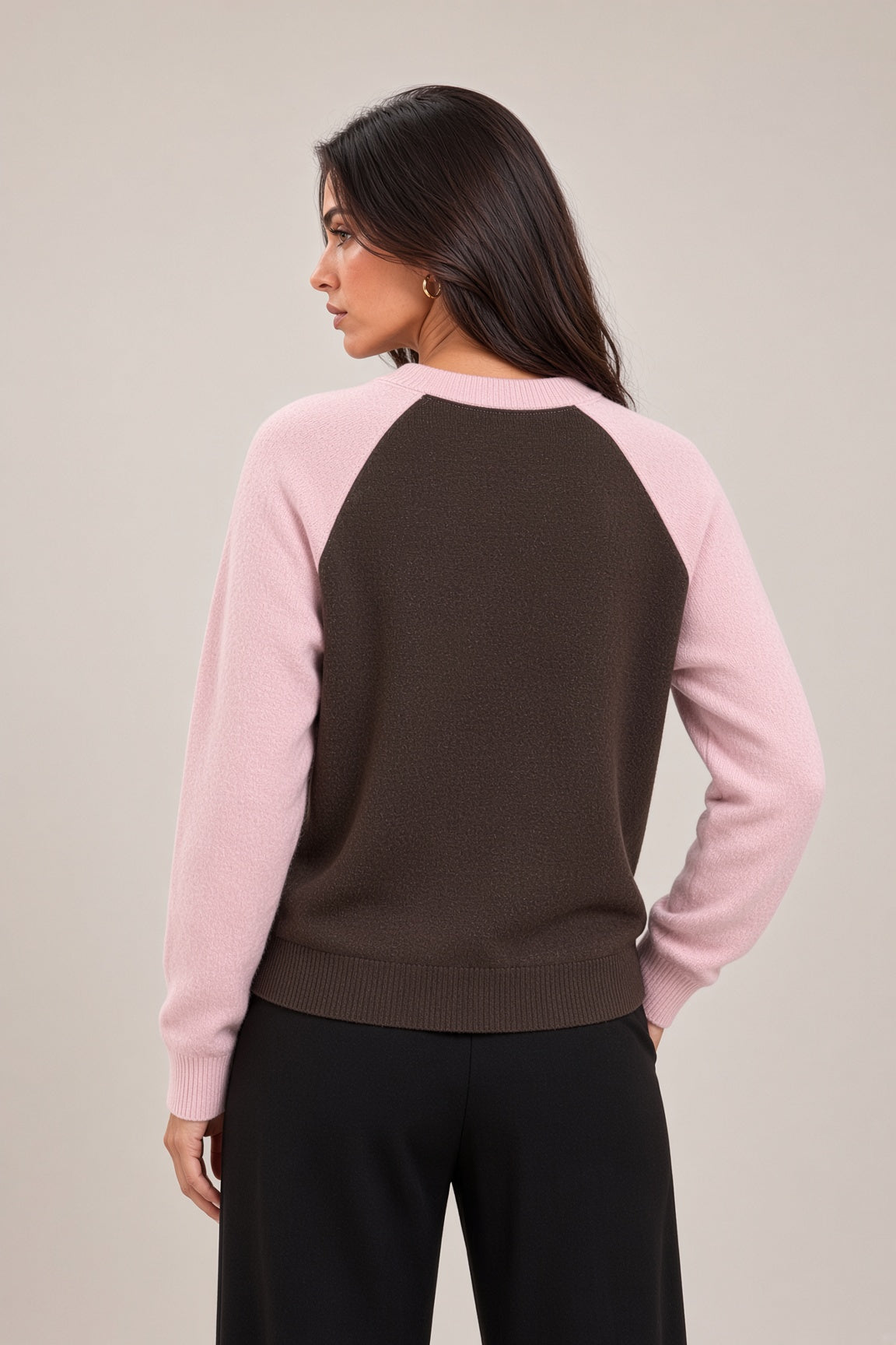 Pink and brown blouse