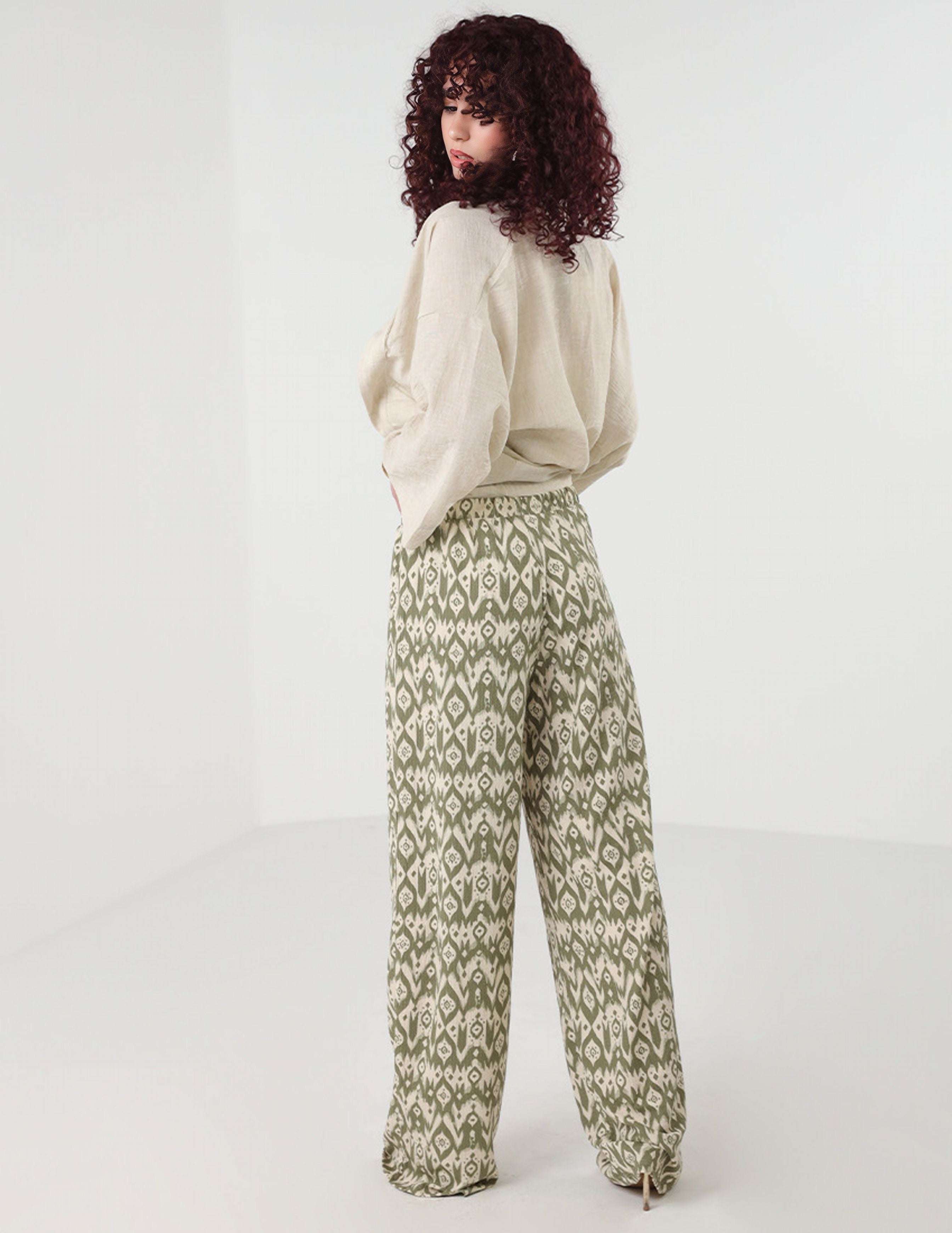 Printed straight Pants