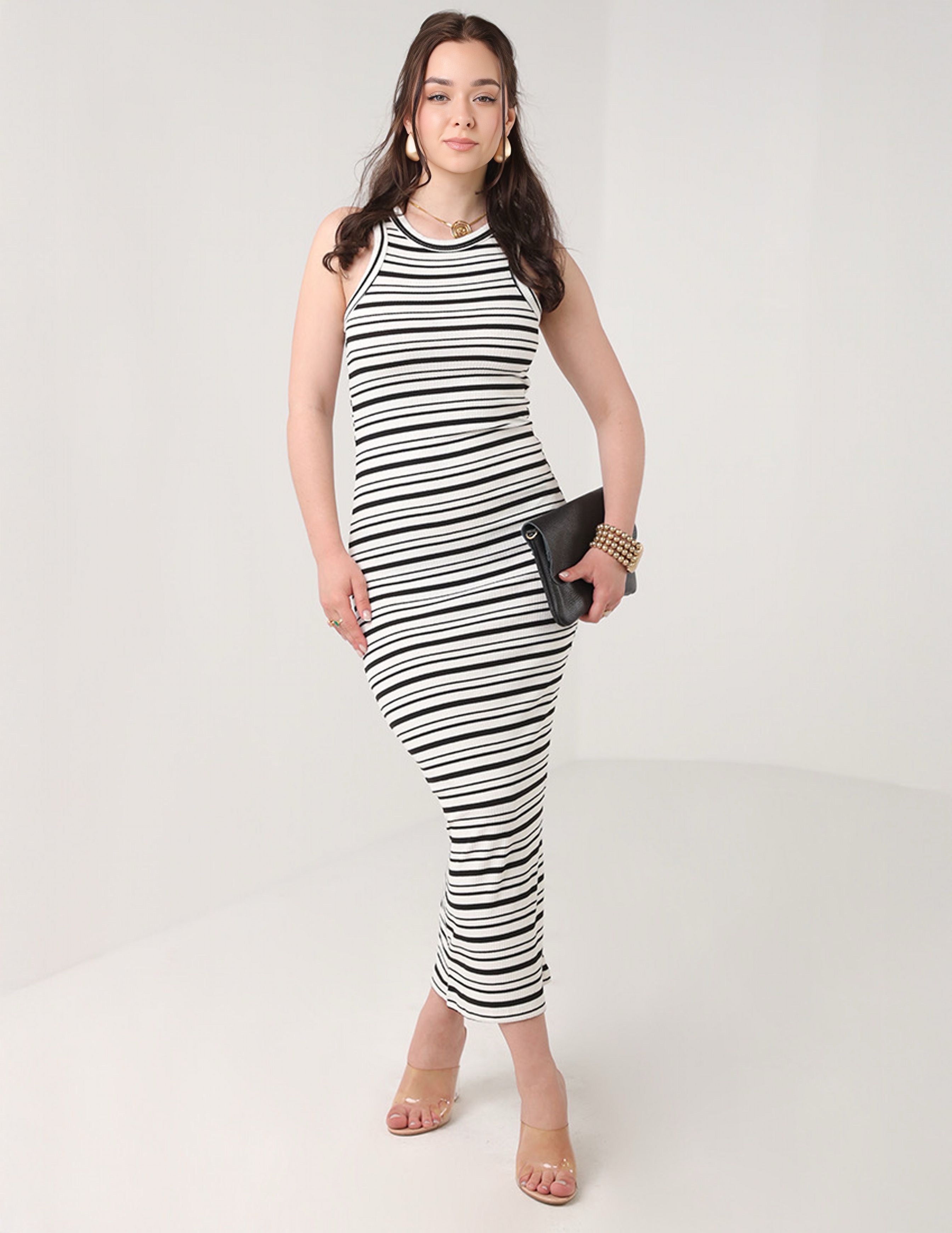 Long striped dress