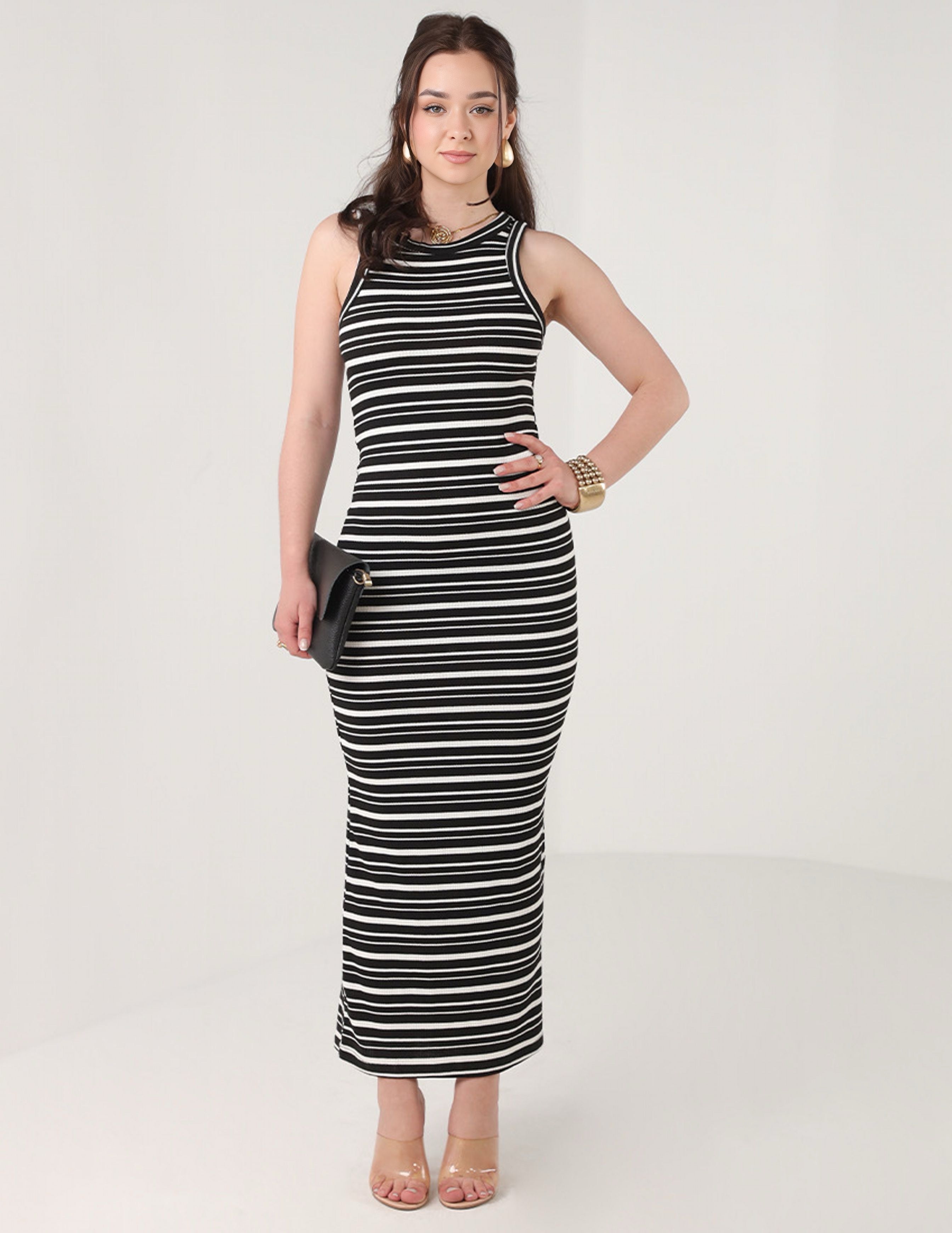 Long striped dress