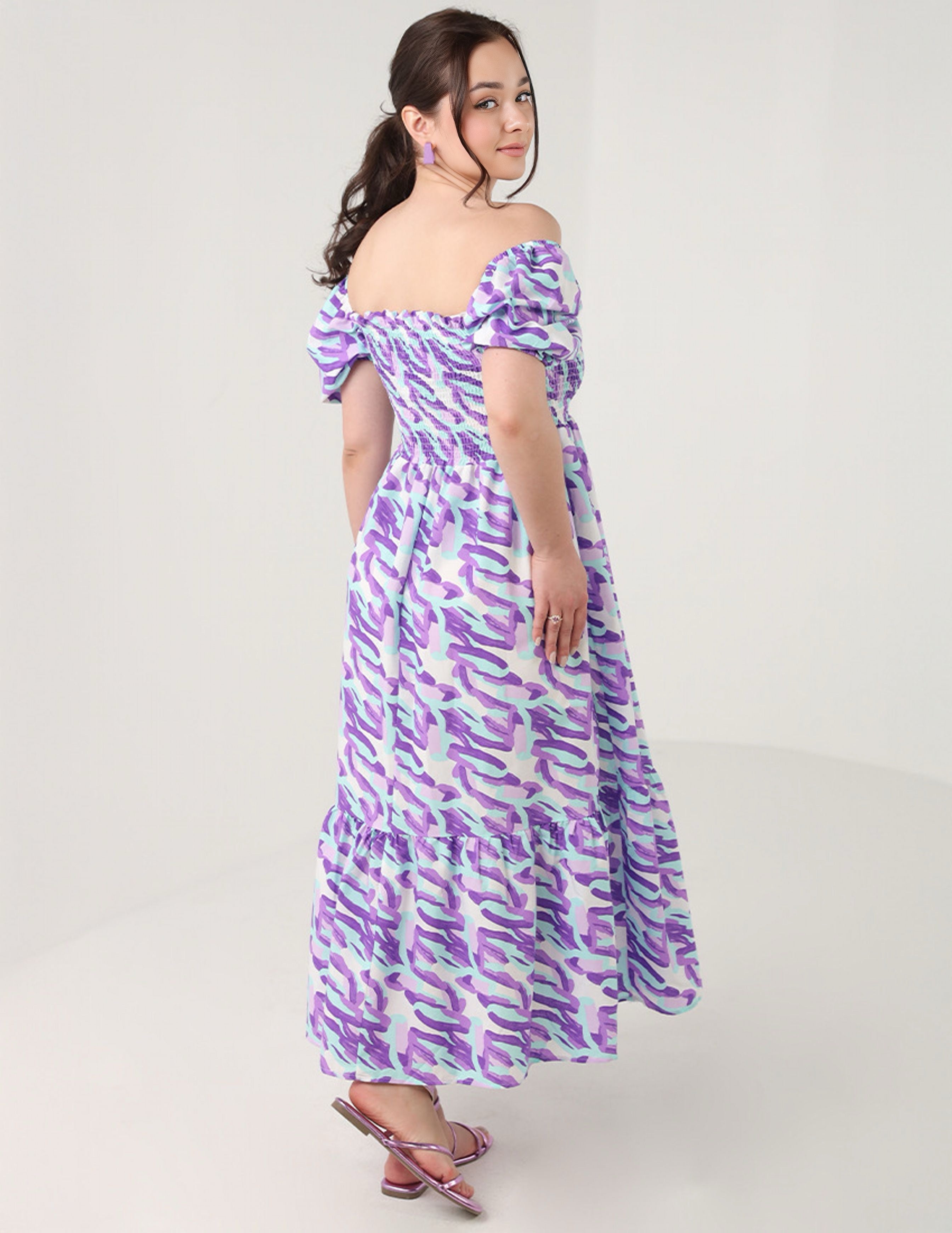Printed Midi Dress