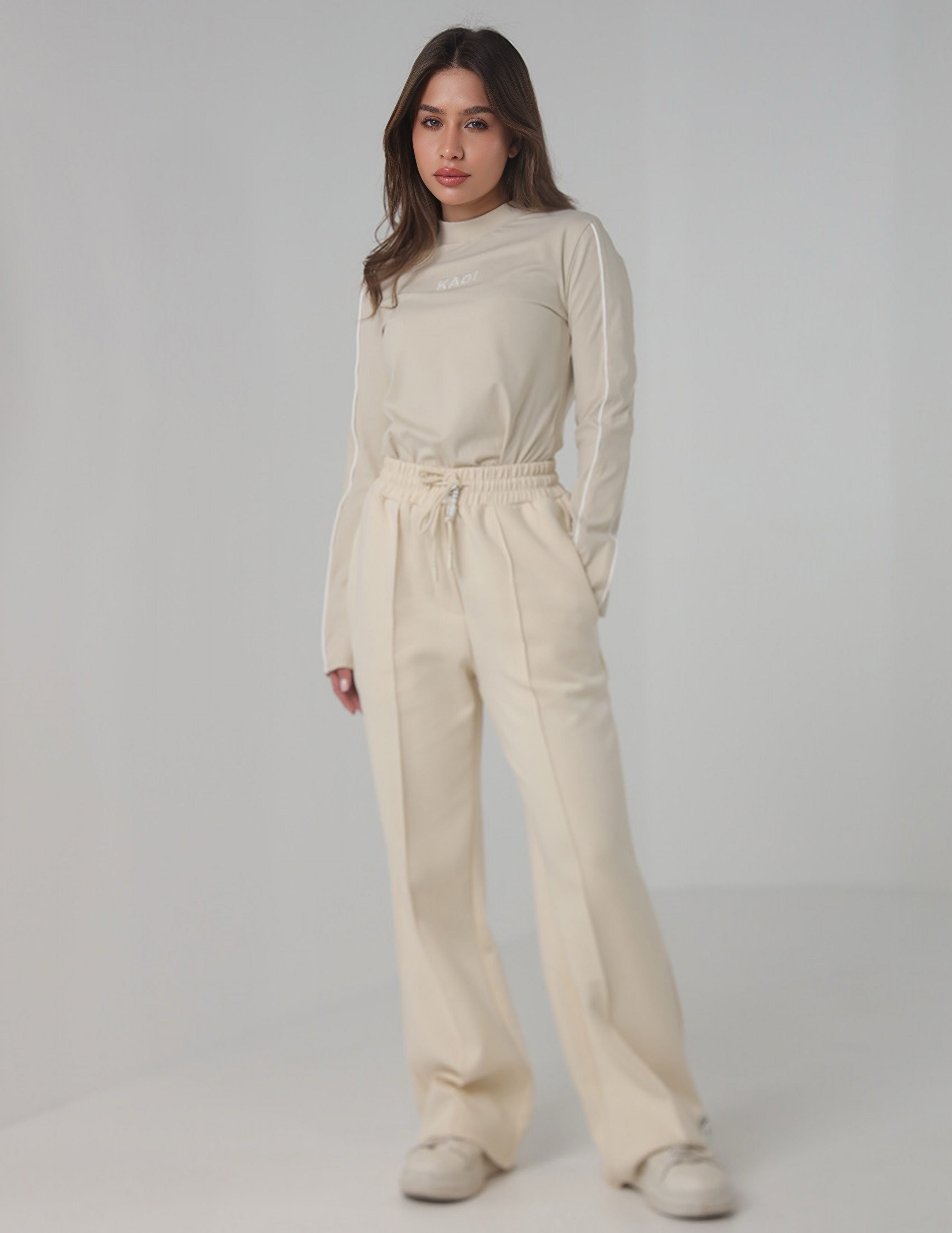 Wide-Leg Sweatpants with Drawstring
