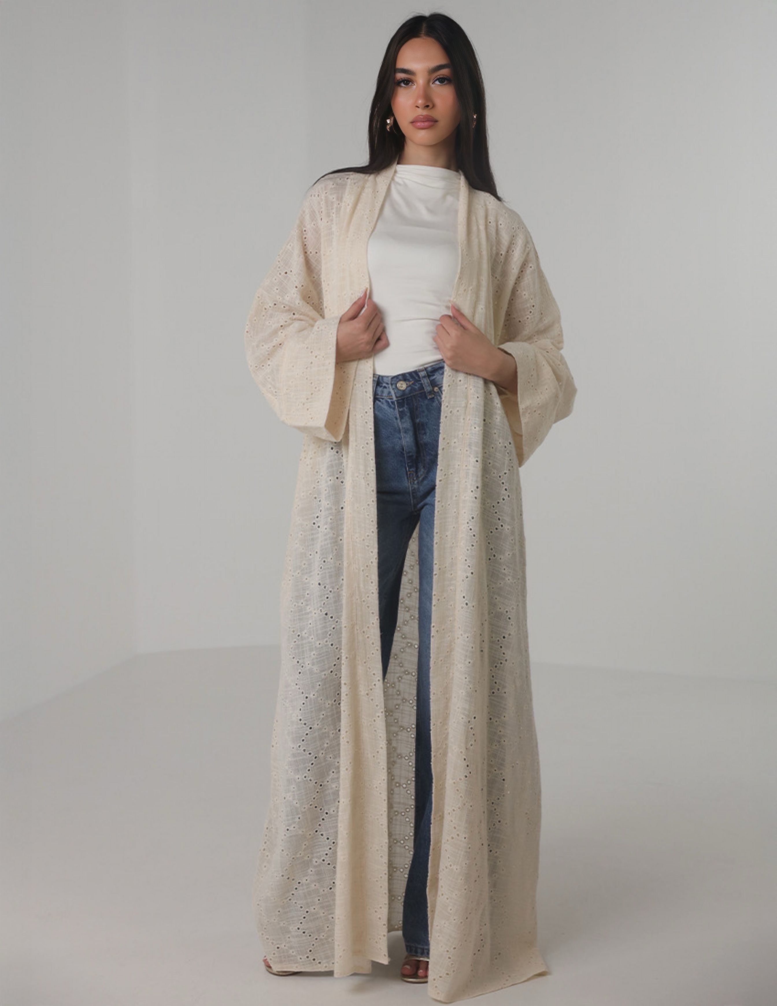 Flowy Open Abaya – Ramadan Vibes