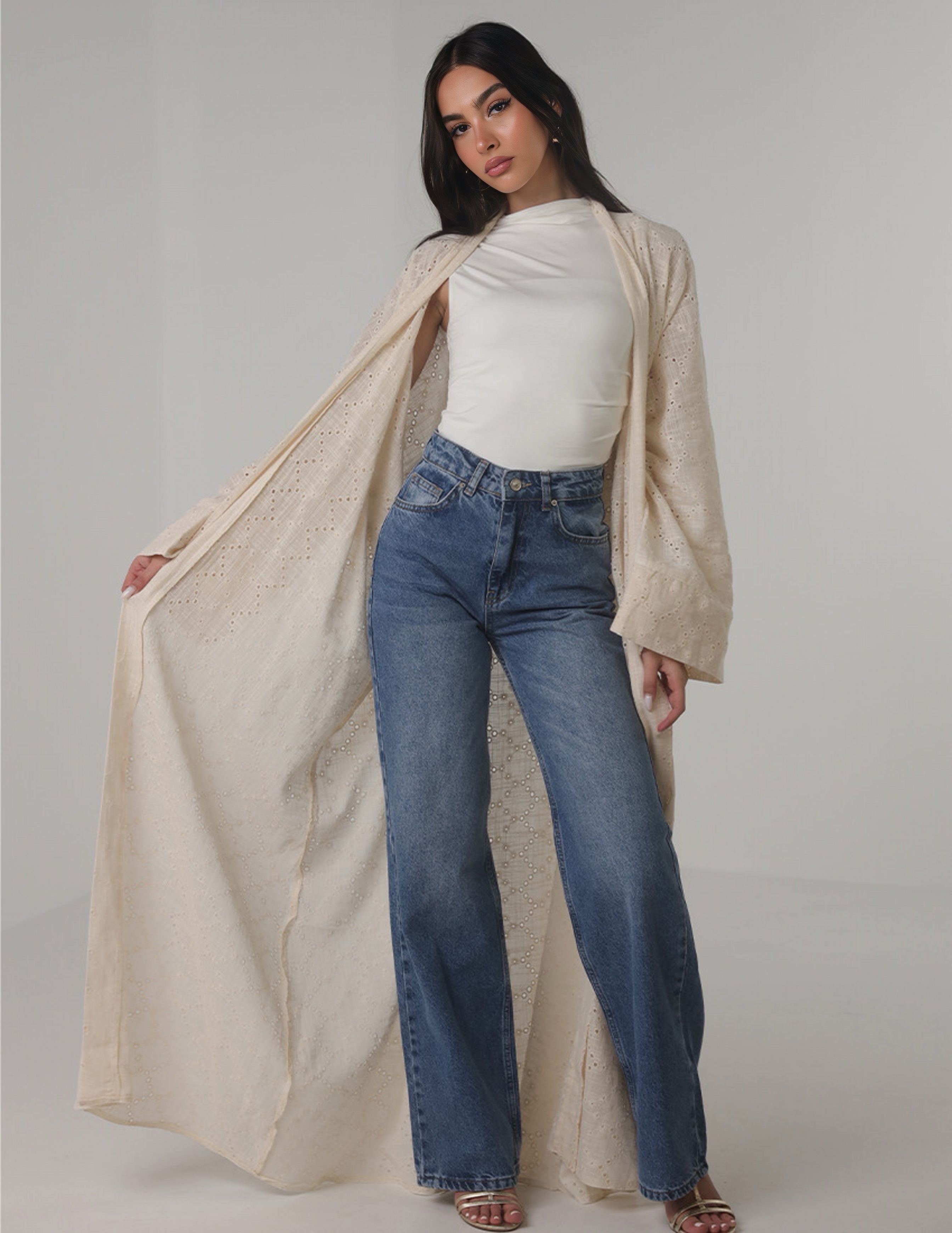 Flowy Open Abaya – Ramadan Vibes