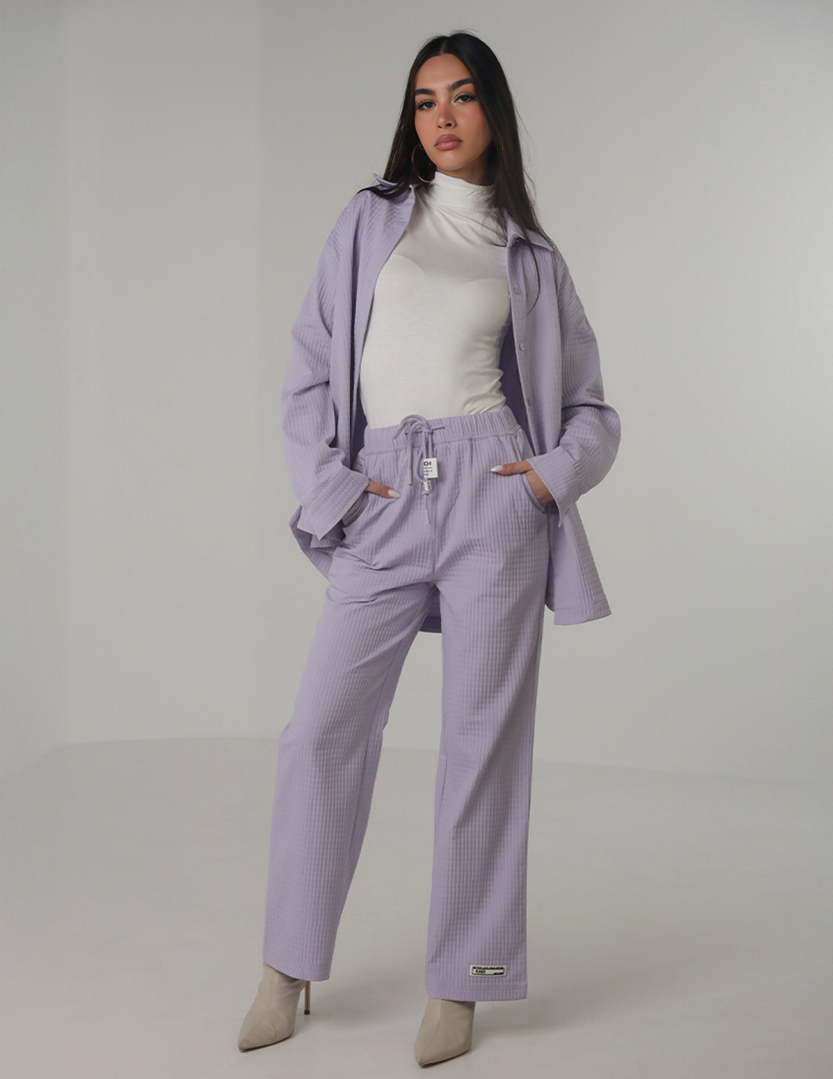Two-Pieces shirt with Stright-cut pant