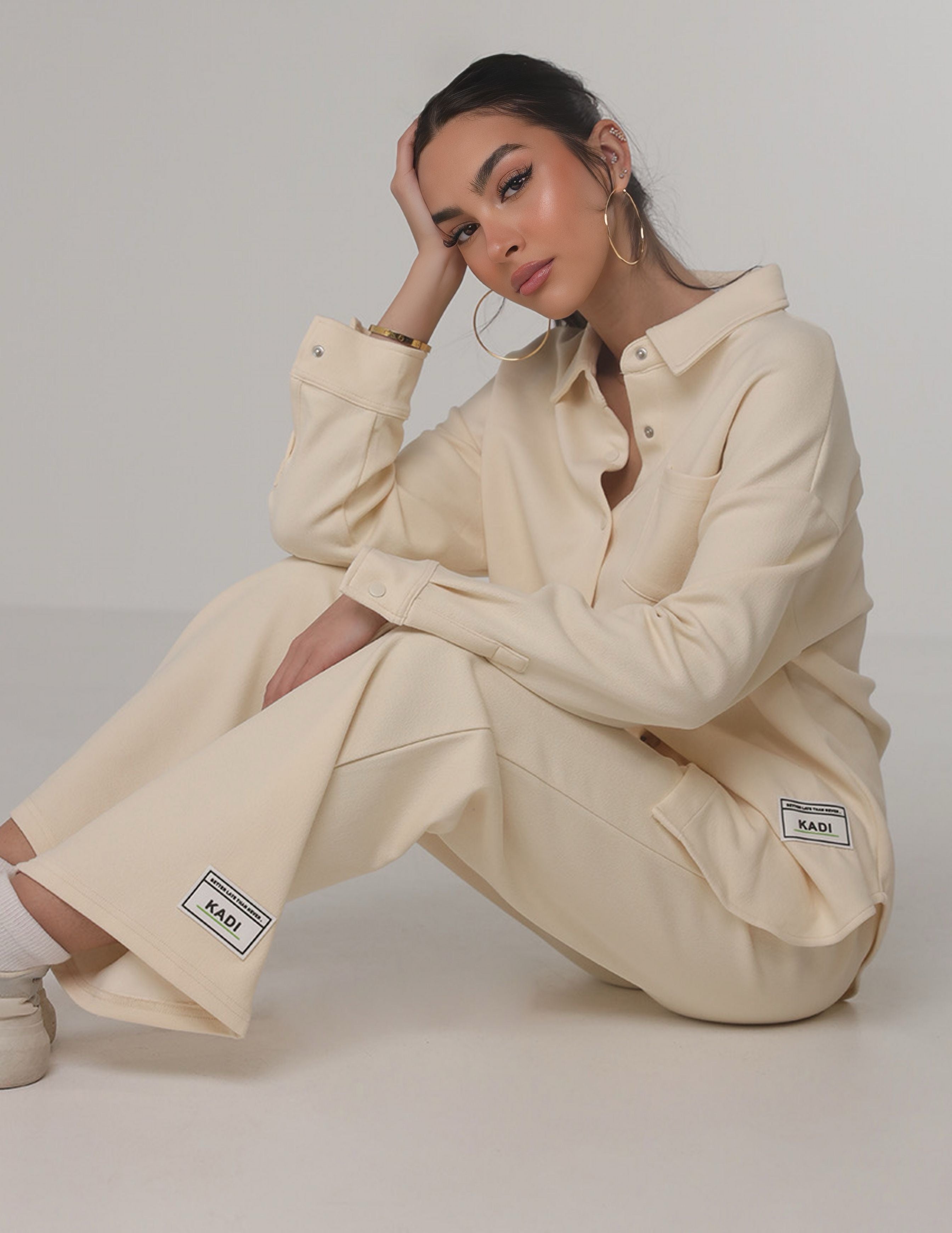 Soft Knit Button-Up Set