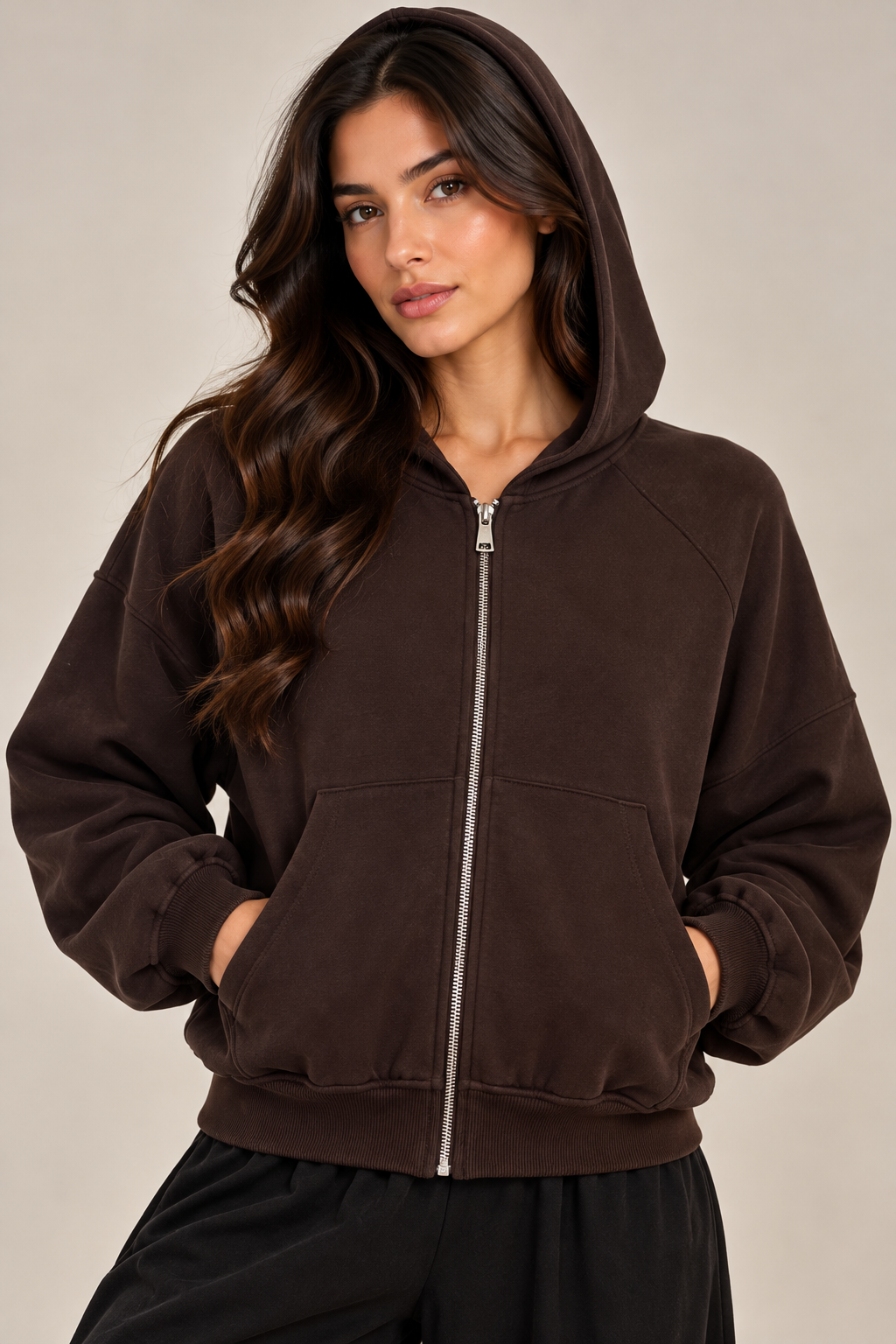 Sweatshirt with a hood and a pocket