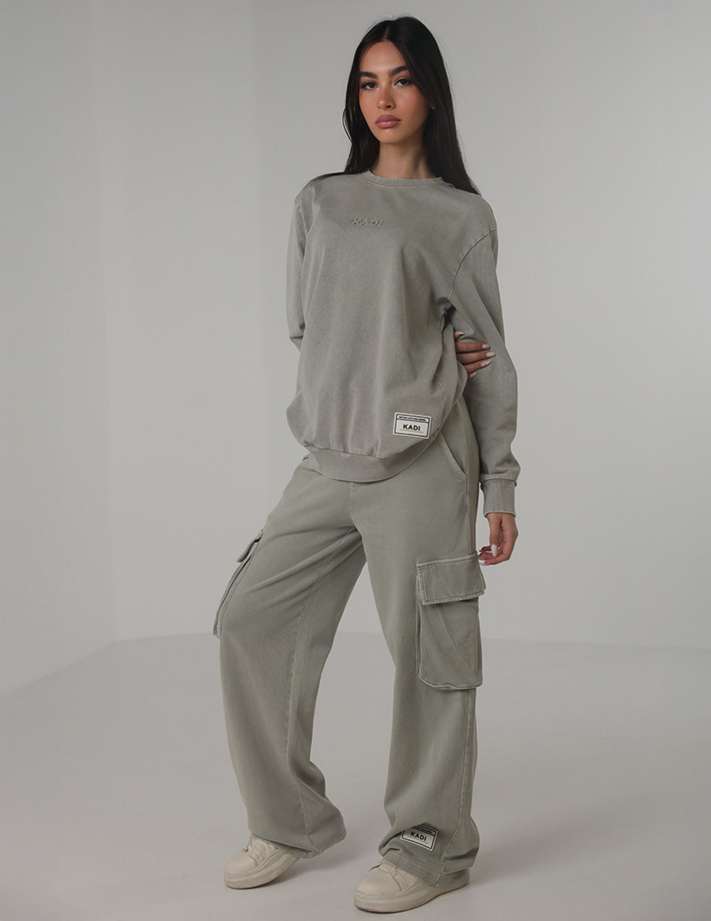 Oversized Shirt & Wide-Leg Sweatpants Set