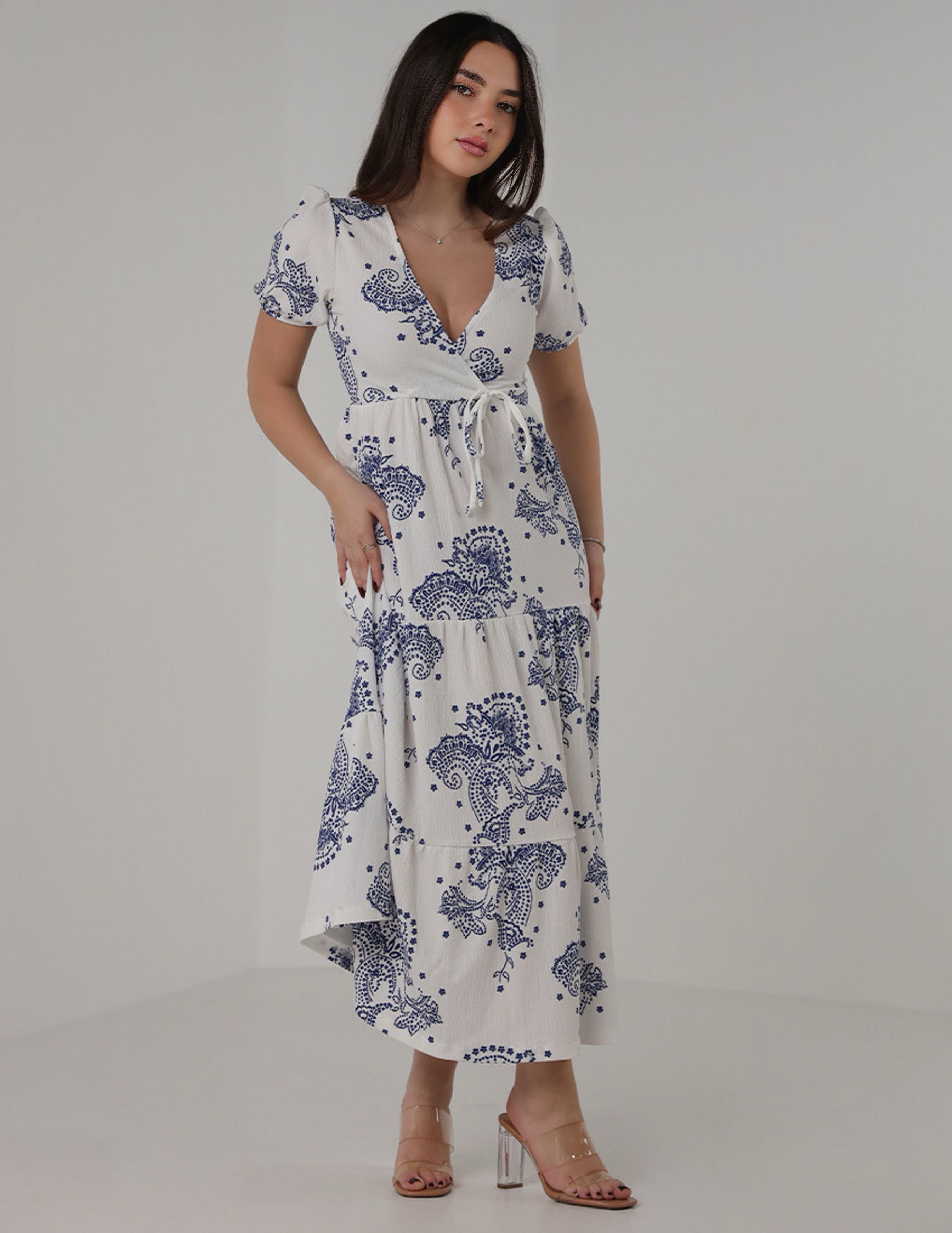 Paisley Printed Maxi Dress