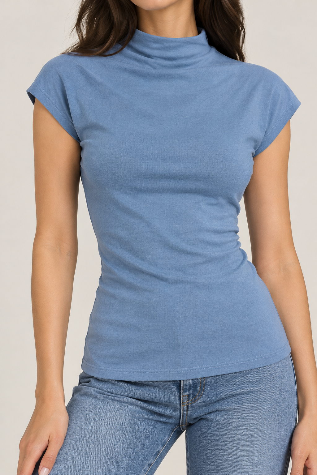 Body Basic T-shirt with a high neck