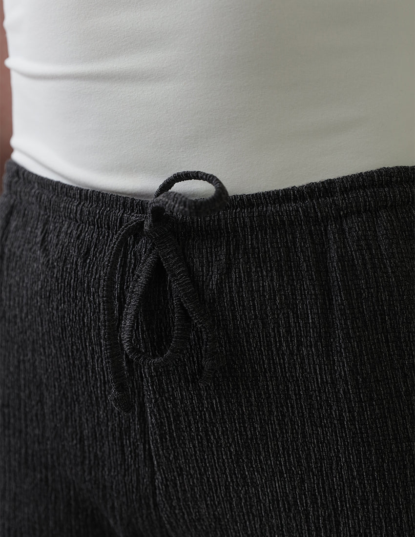 Straight-Cut Pants with Side Pocket