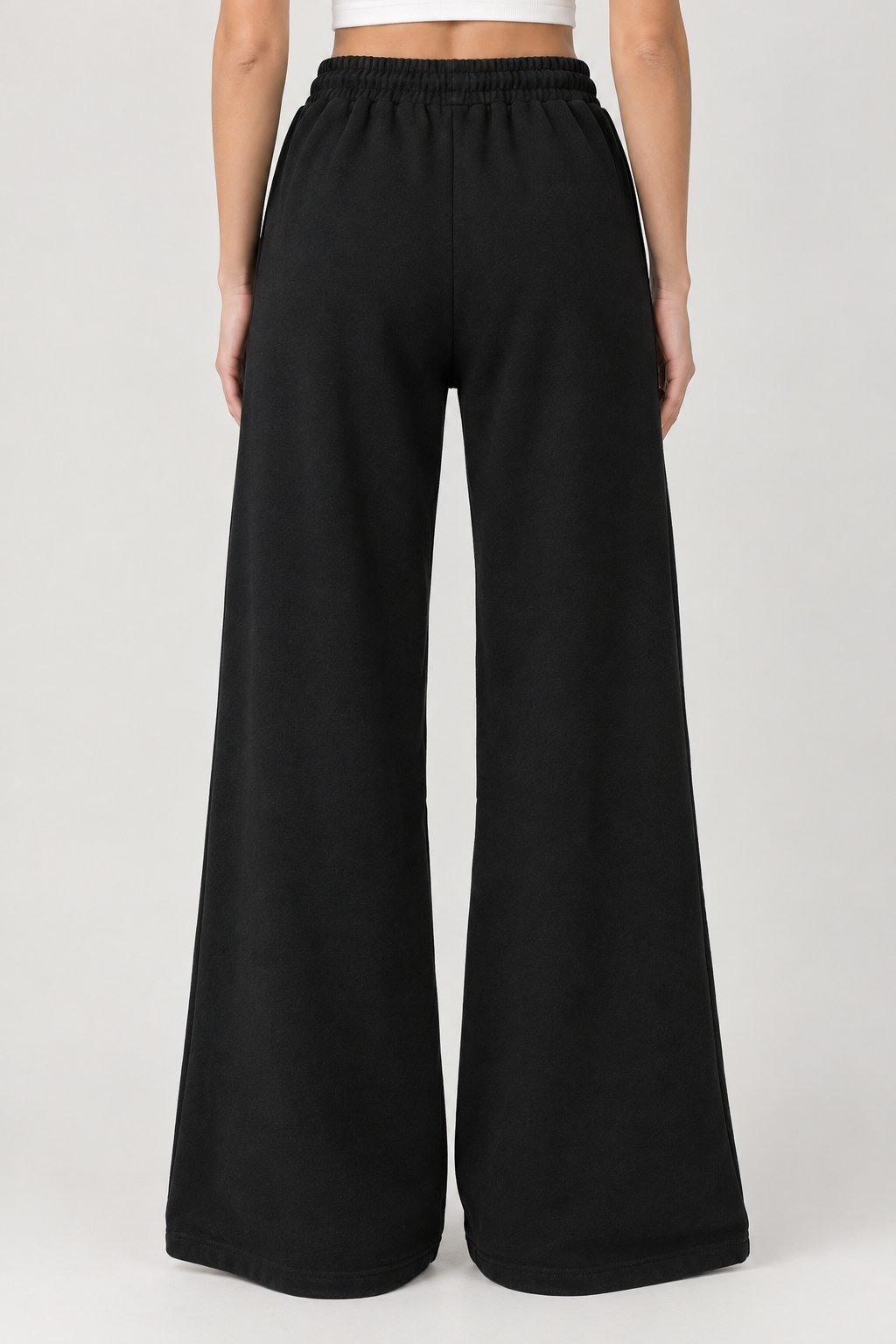 Sweatpants Straightcut Cotton Tie Waist