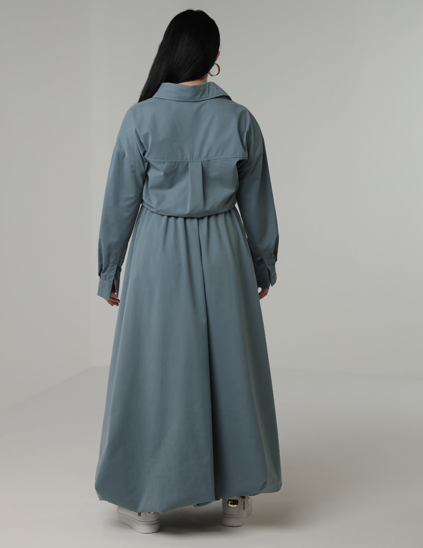 طقم قميص مع تنورة بالون