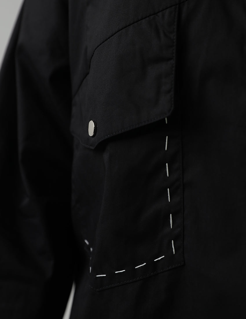 Black shirt with two packets