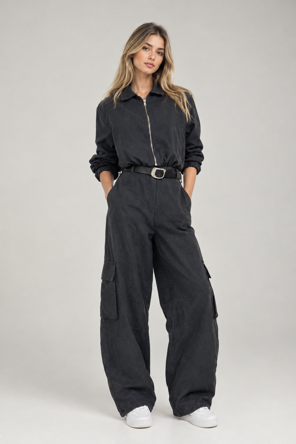 Bamber Charcoal Zip-Up Jacket