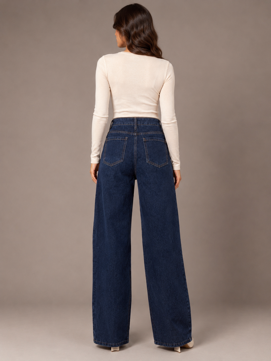 Dark blue baggy jeans