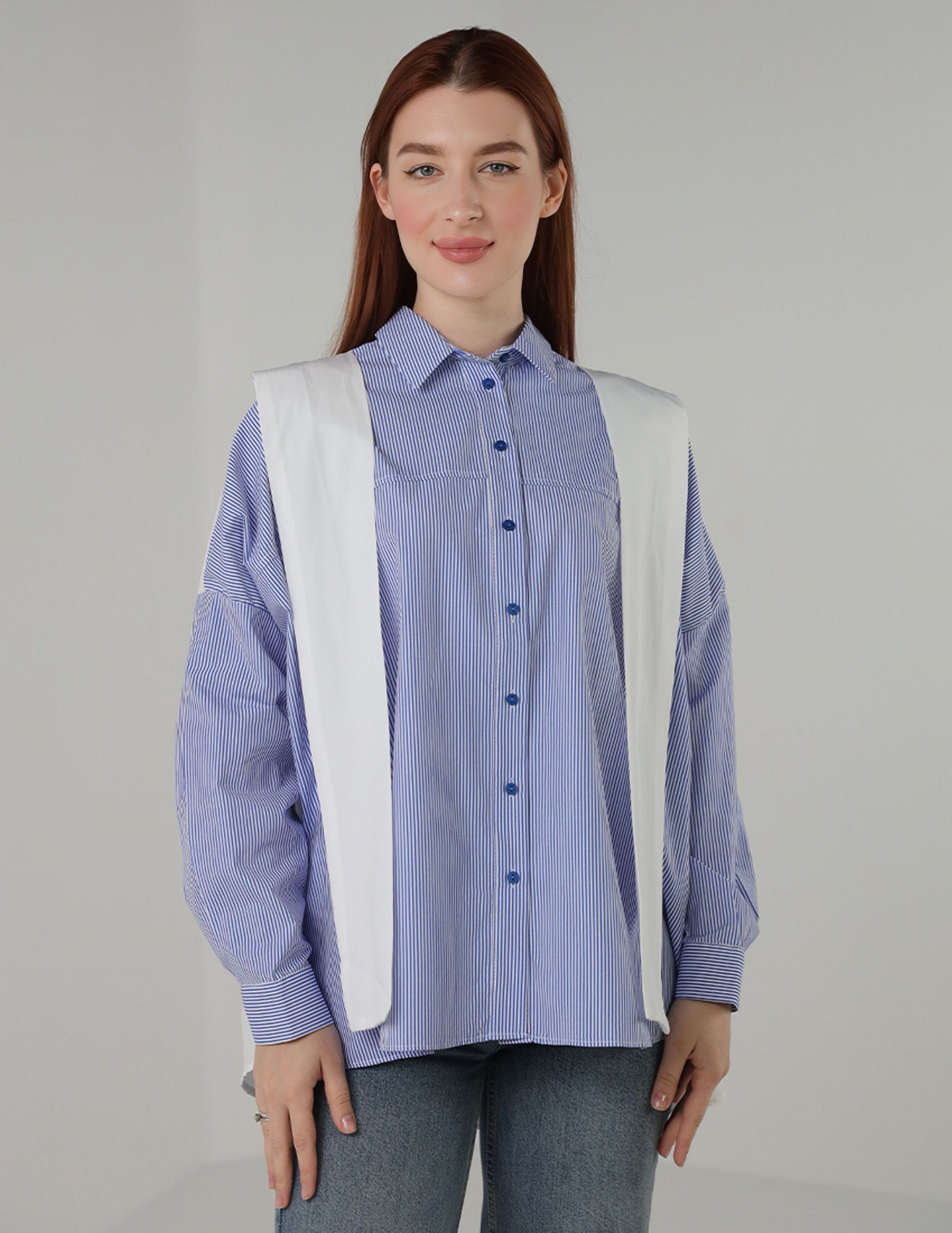 Shirt with scarf