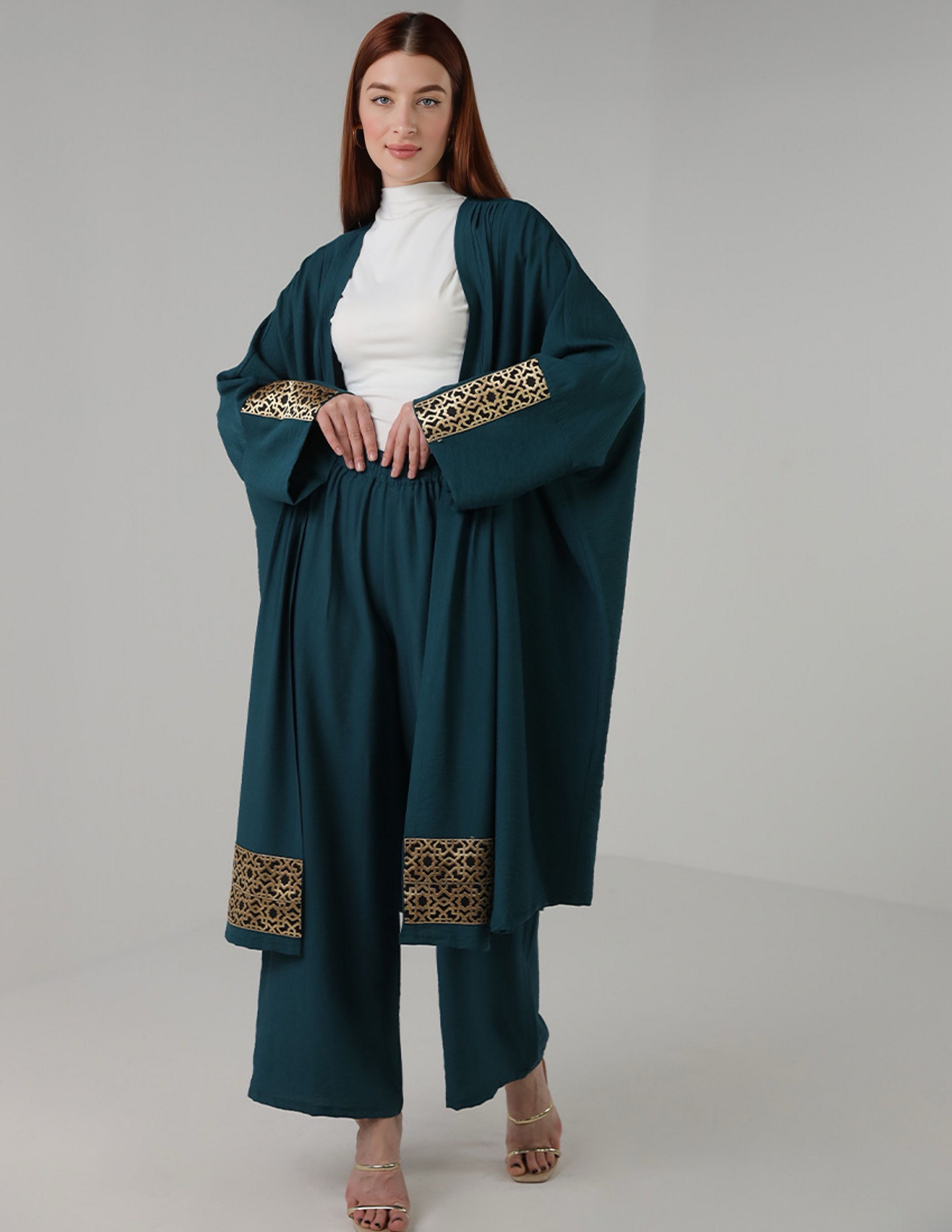 Two-Piece Set with Embroidered Details