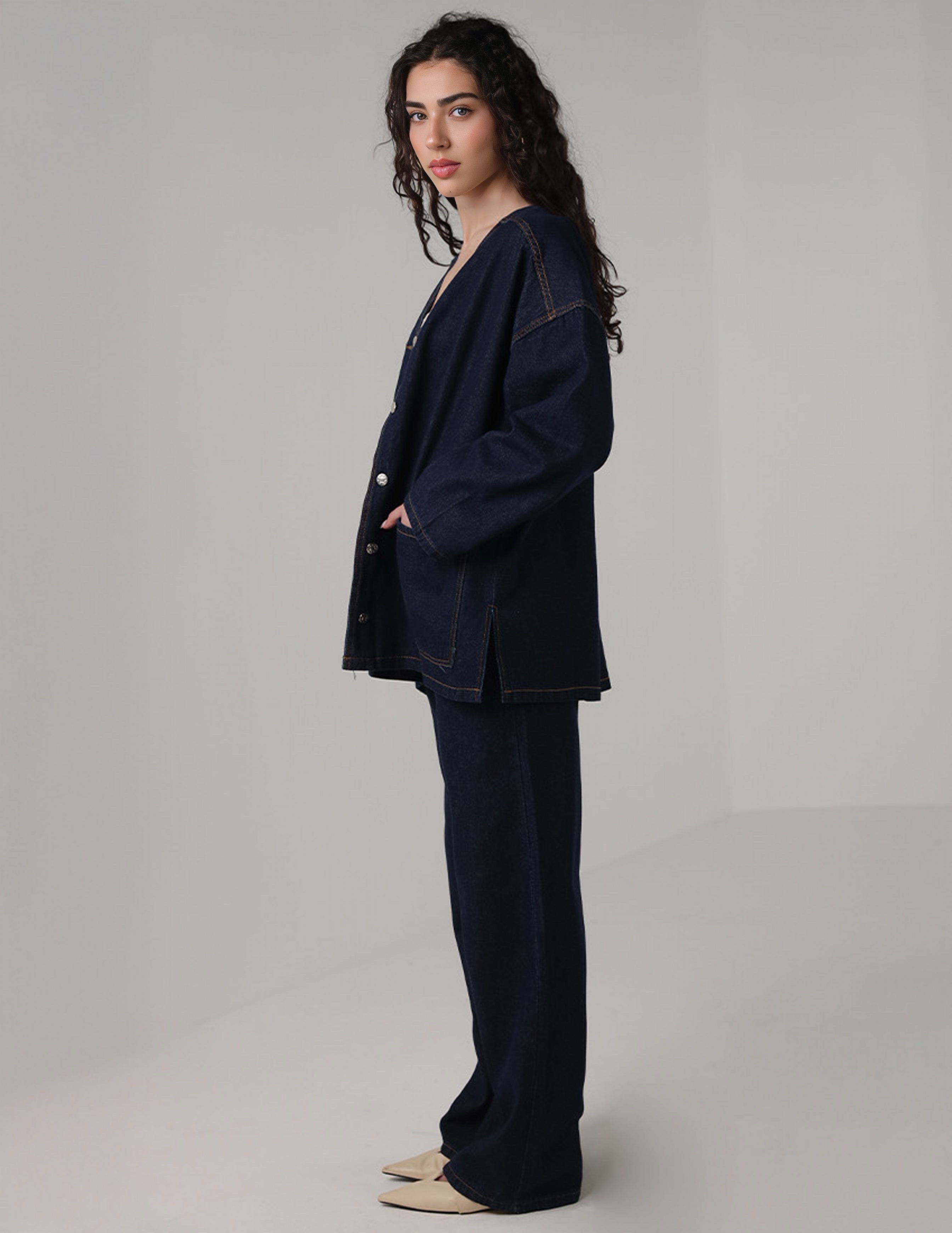 طقم جينز من قطعتين