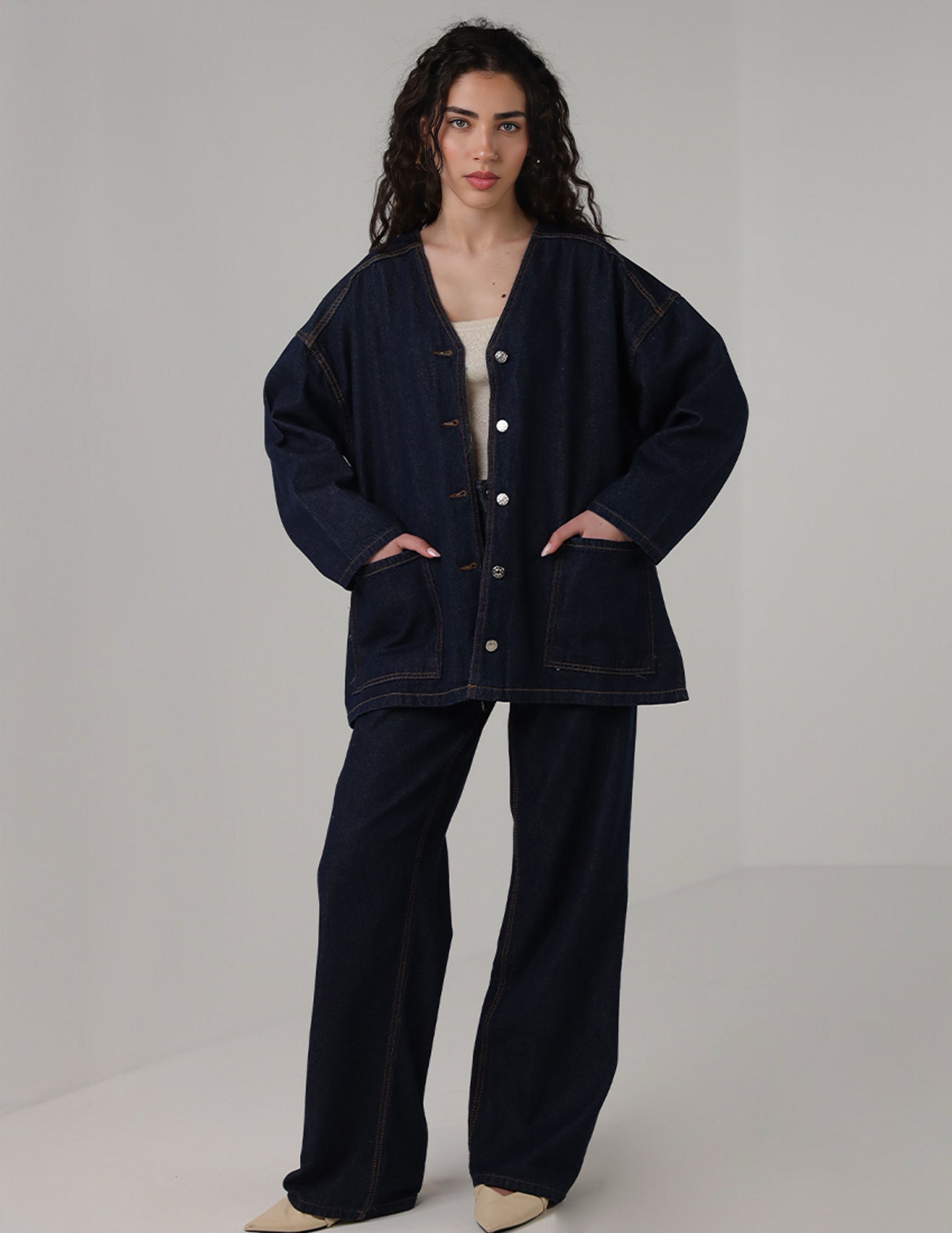 طقم جينز من قطعتين