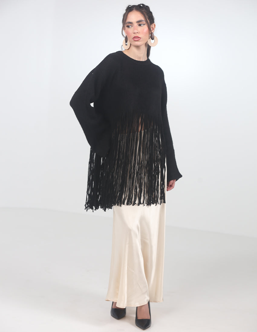 Basic Fabric Maxi Skirt with Rubber Waist