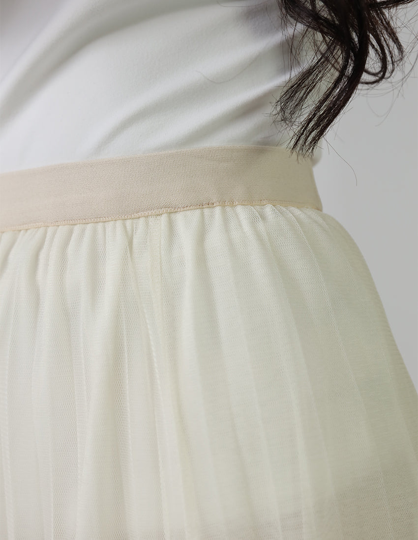 تنورة ماكسي مطوية من الشيفون