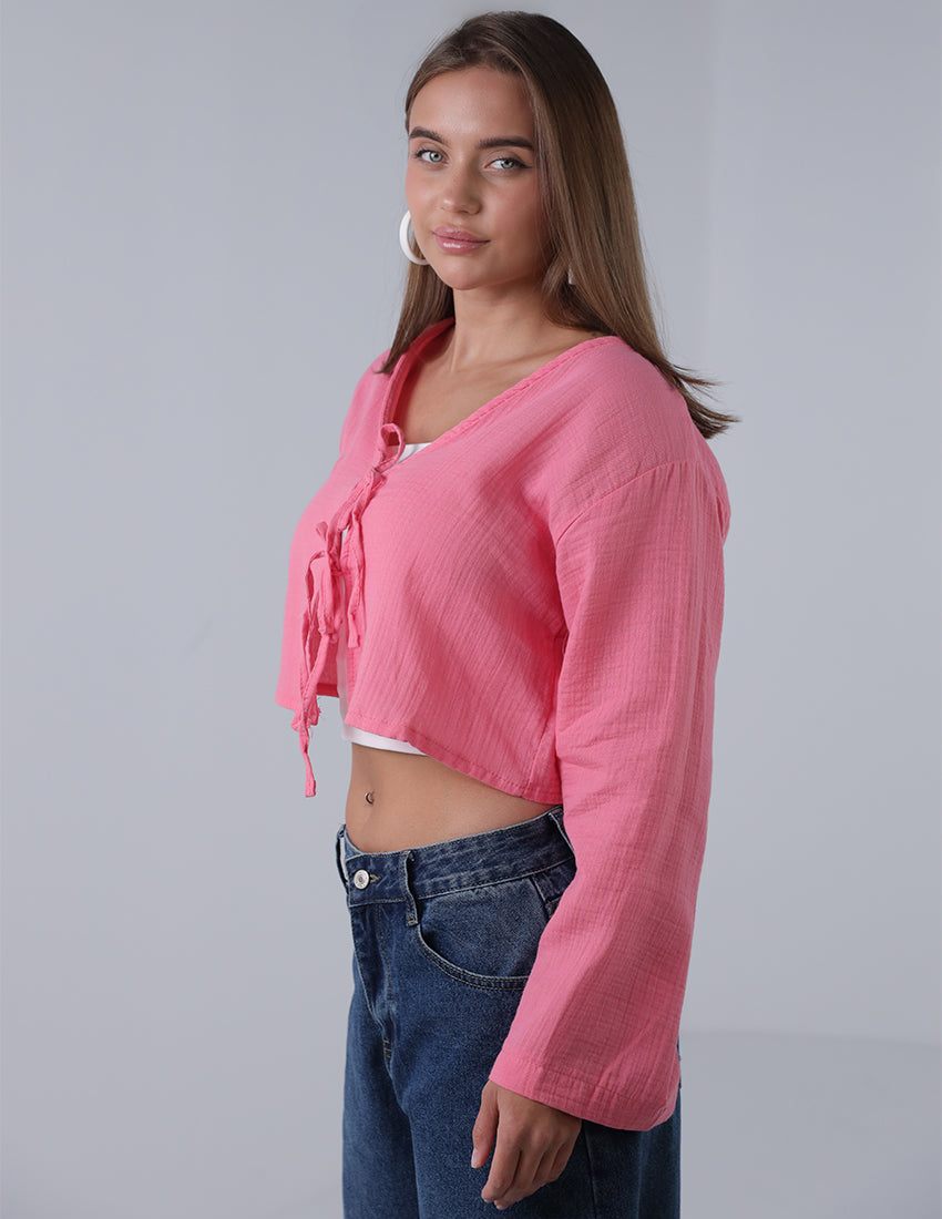 Cropped Bow Ties Top