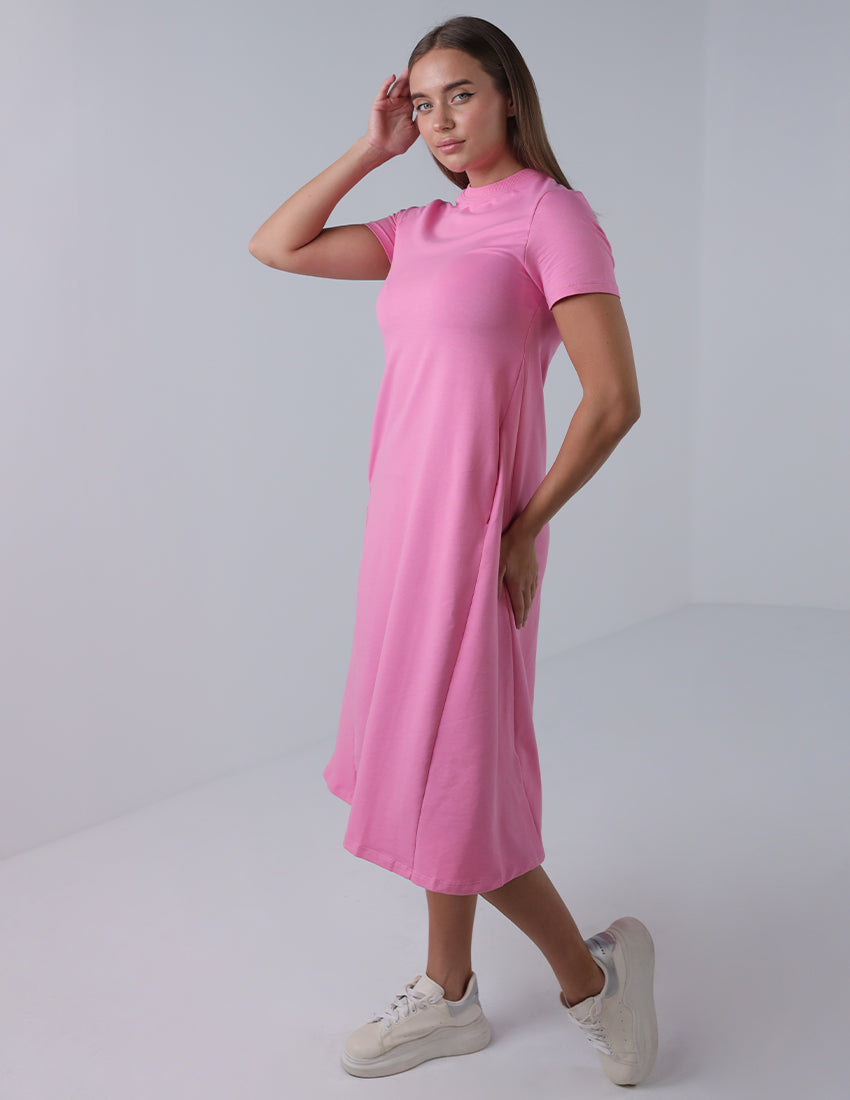 Short Sleeve Midi Dress