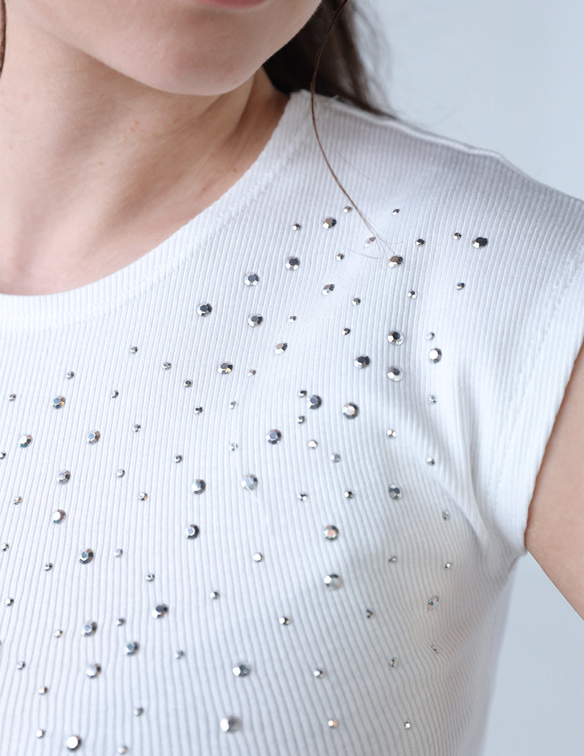 ستراس - توب بدون أكمام