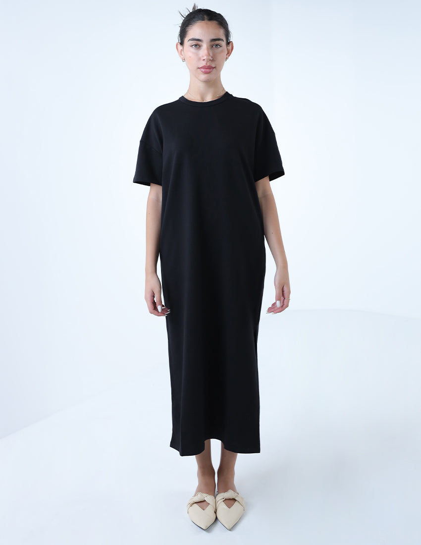 Wide Dress With side Slits