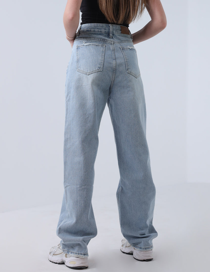Regular Cut Sky Blue Denim