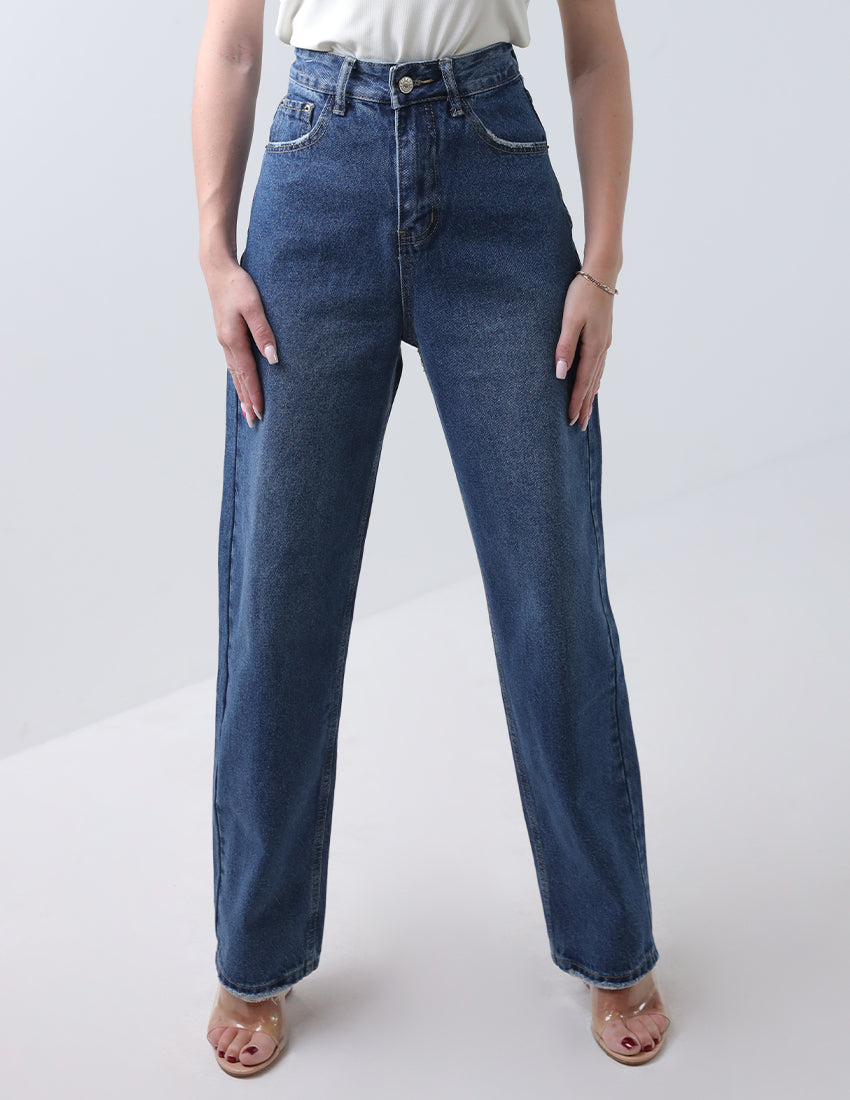 High-waisted Street cut jeans