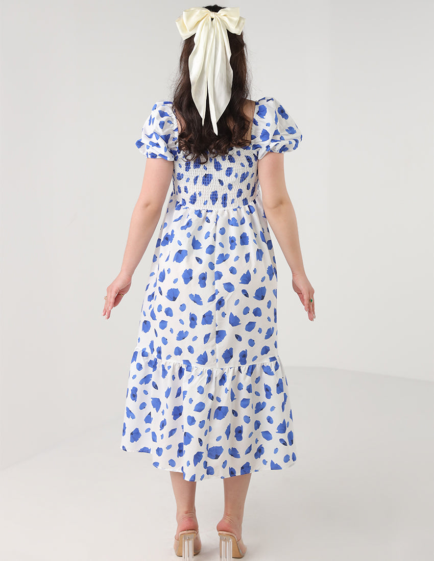 Printed white Dress