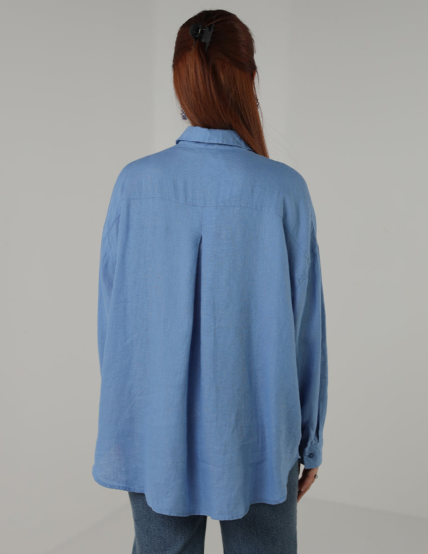 FeatherTouch Oversized Linen Shirt