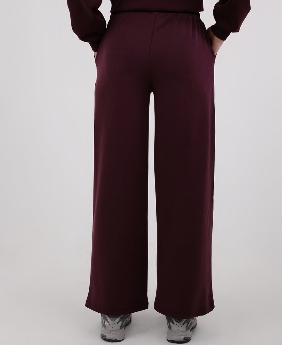 Sweet Pant Wide Leg Mid-Length Elastic Waist