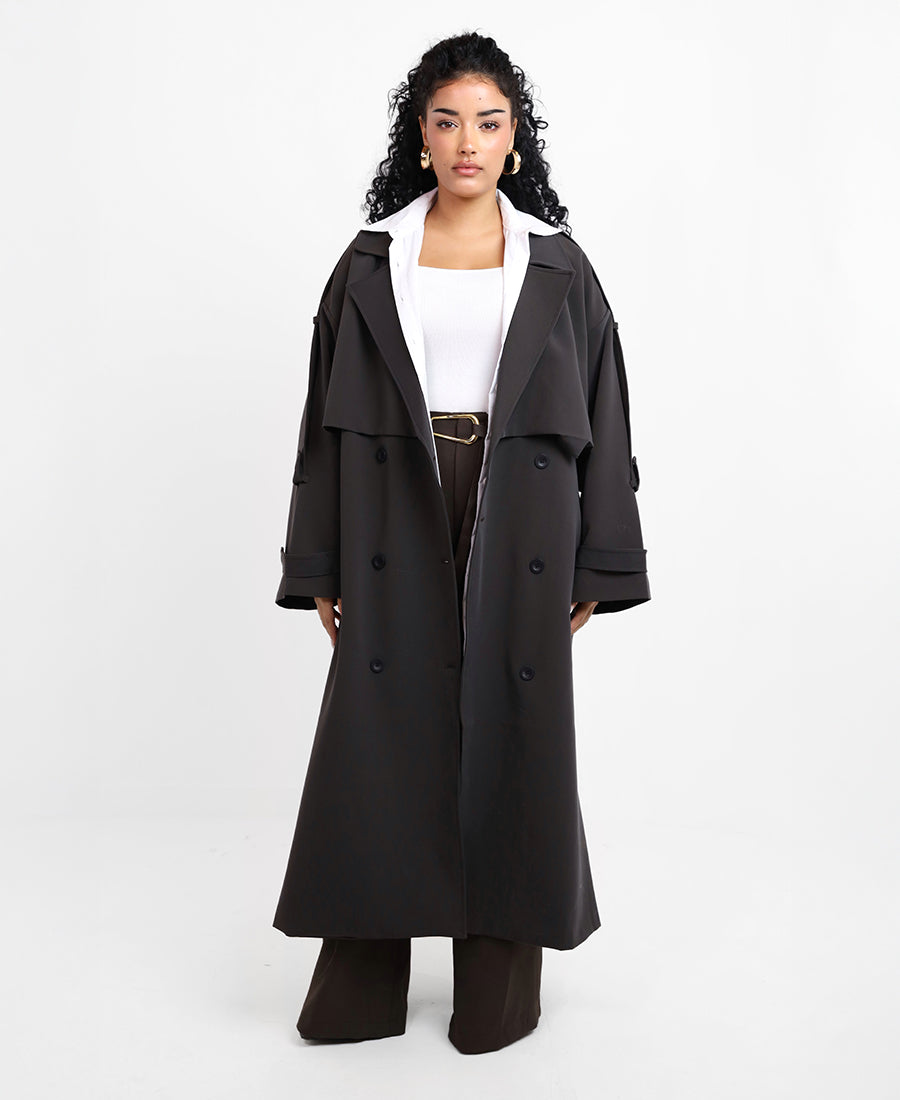 Oversize trenchcoat with belt