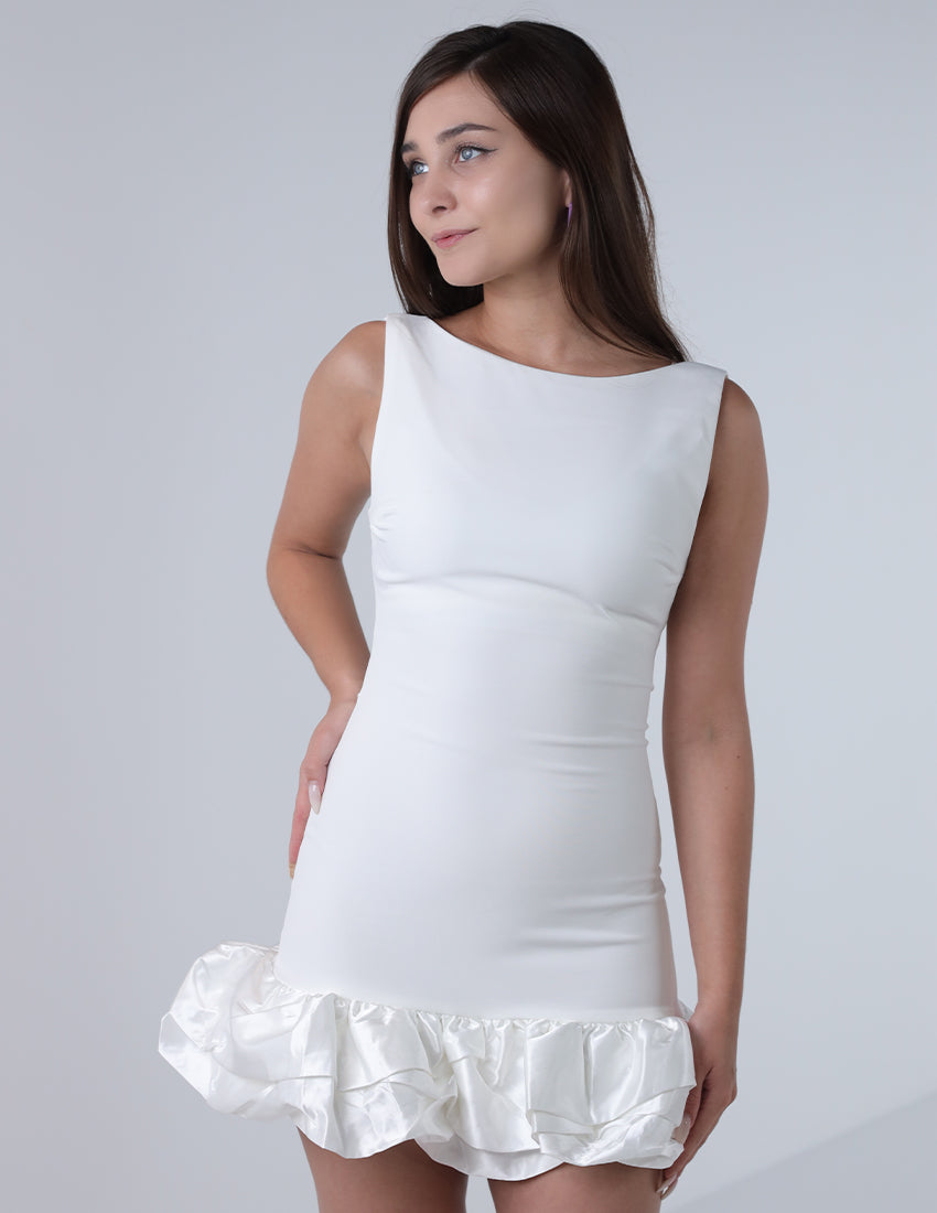 A fitted short dress