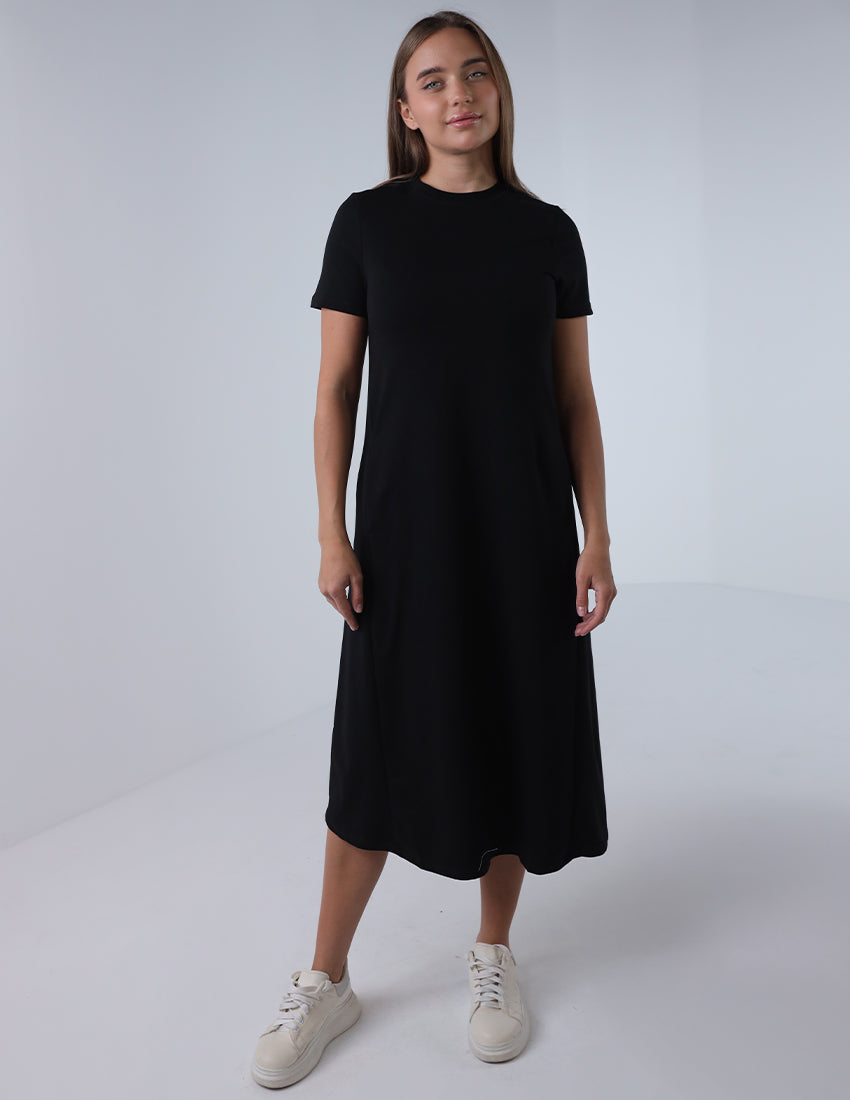 Short Sleeve Midi Dress