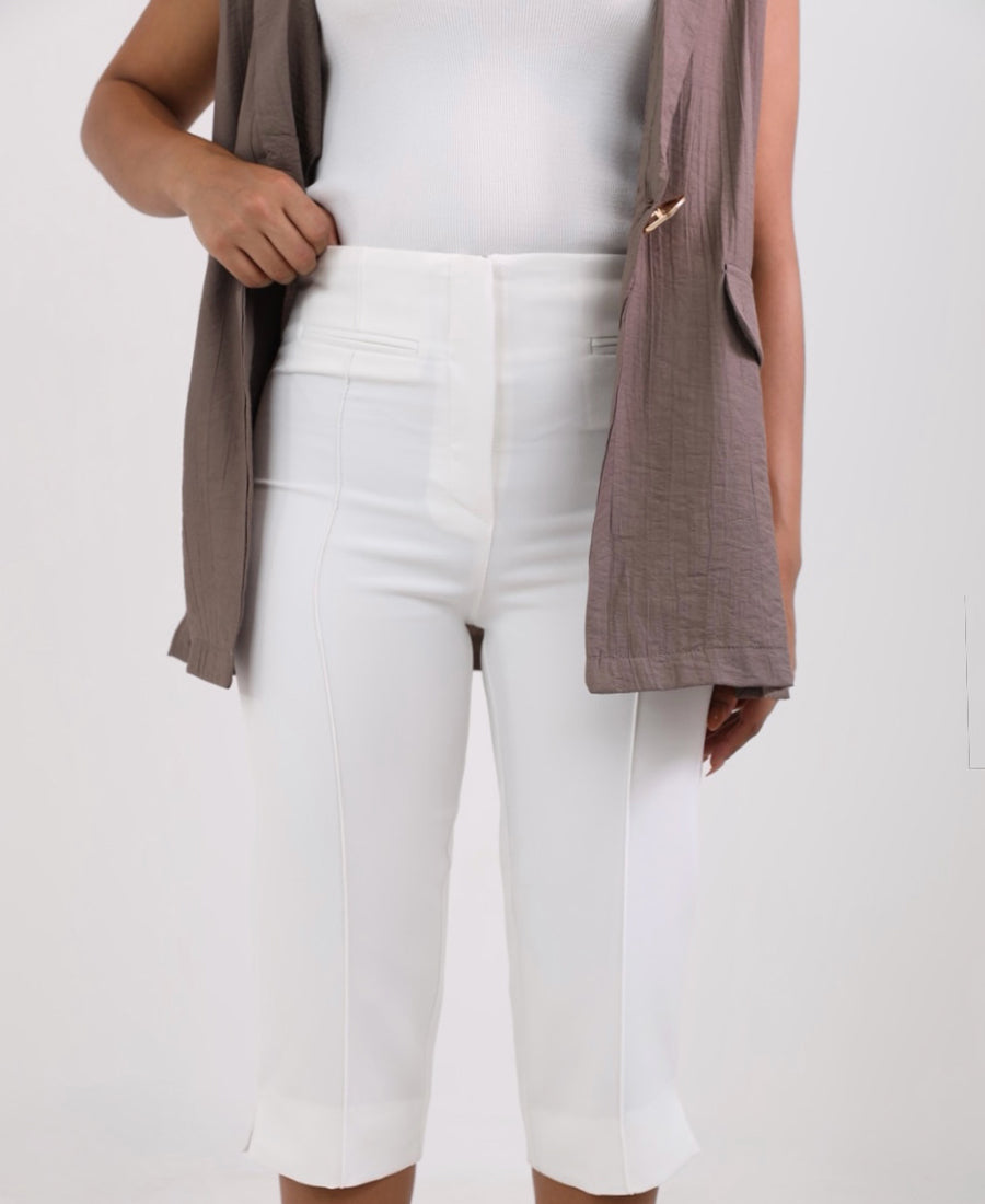 White baramuda shorts
