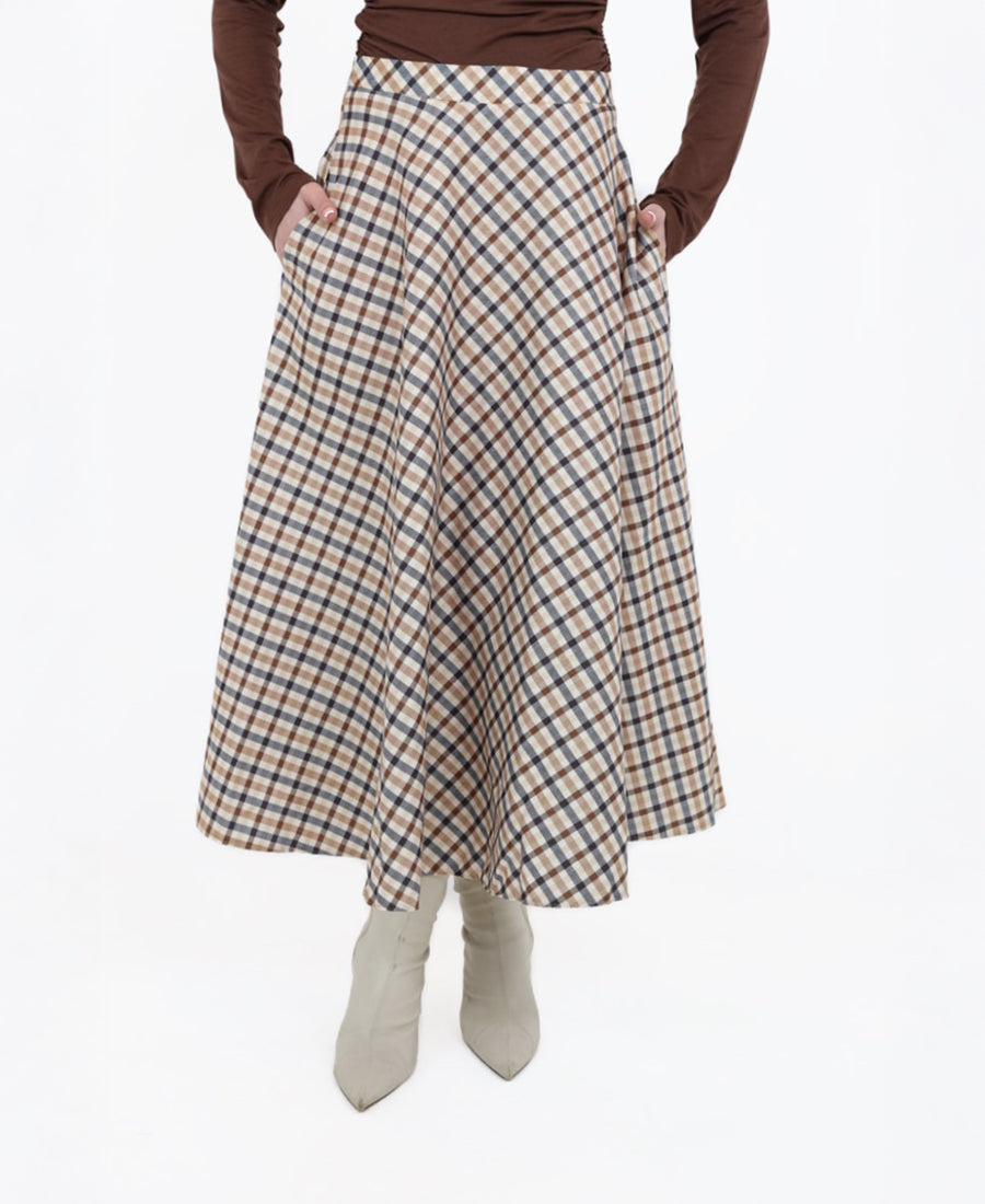 A-line midi skirt